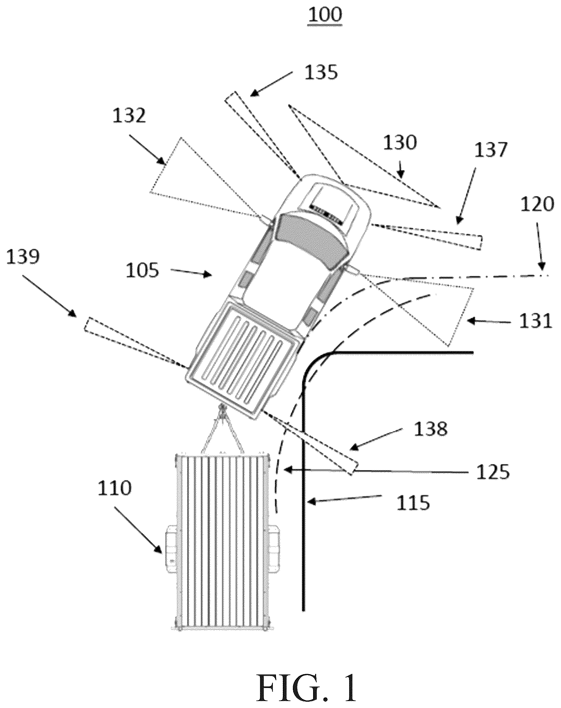 Patent US12327477 — Vehicle systems and collision detection methods with occlusion mitigation — Figure 1