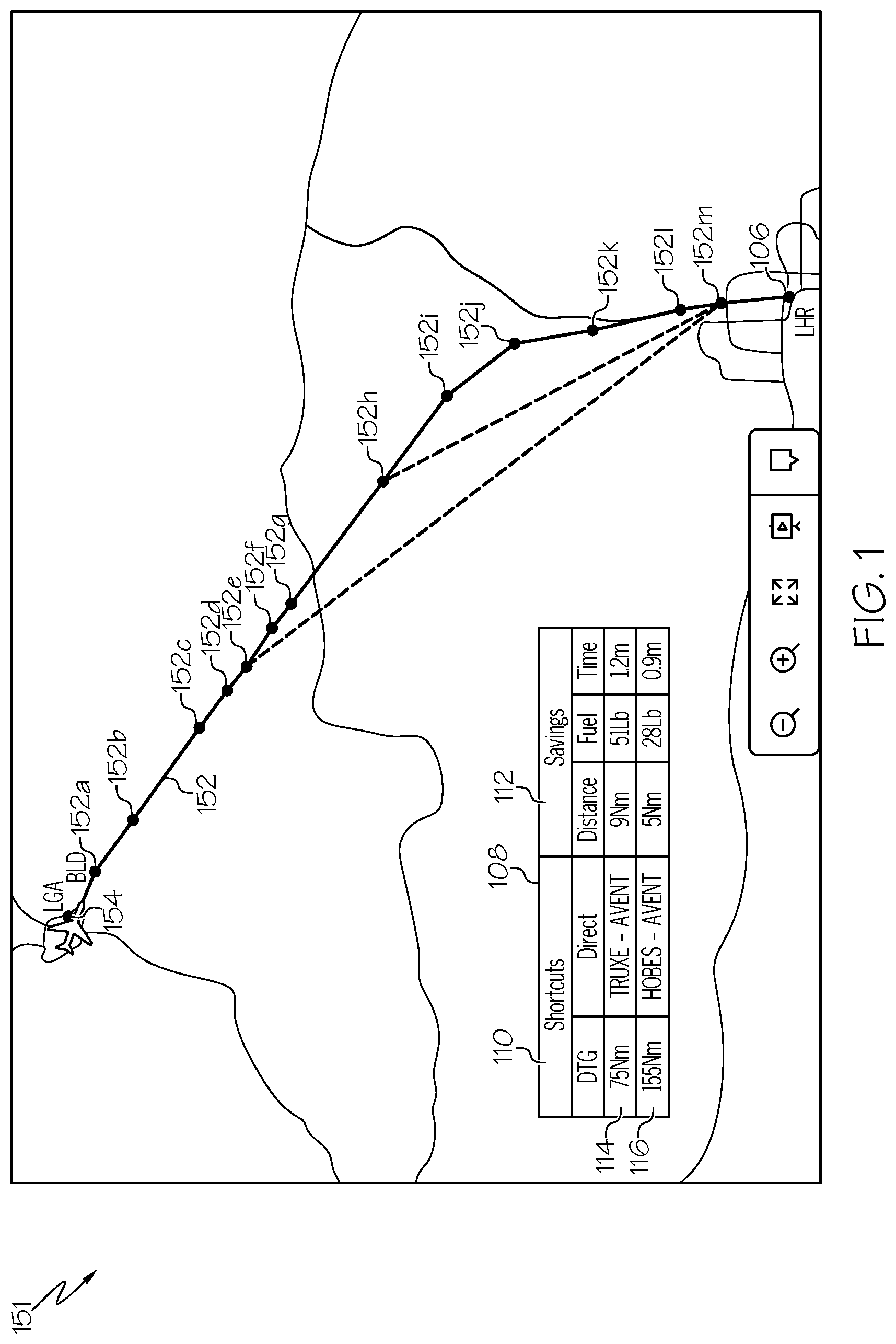 Patent US12327478 Figure 1 – Integrated flight deck