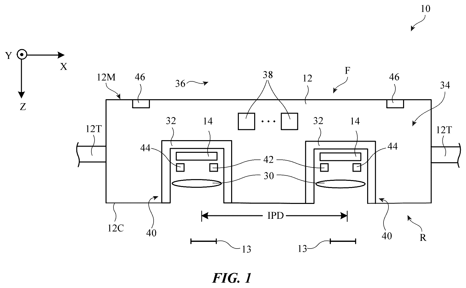 Patent US12327500 Figure 1 – Electronic devices with dynamic brightness ranges for passthrough display content