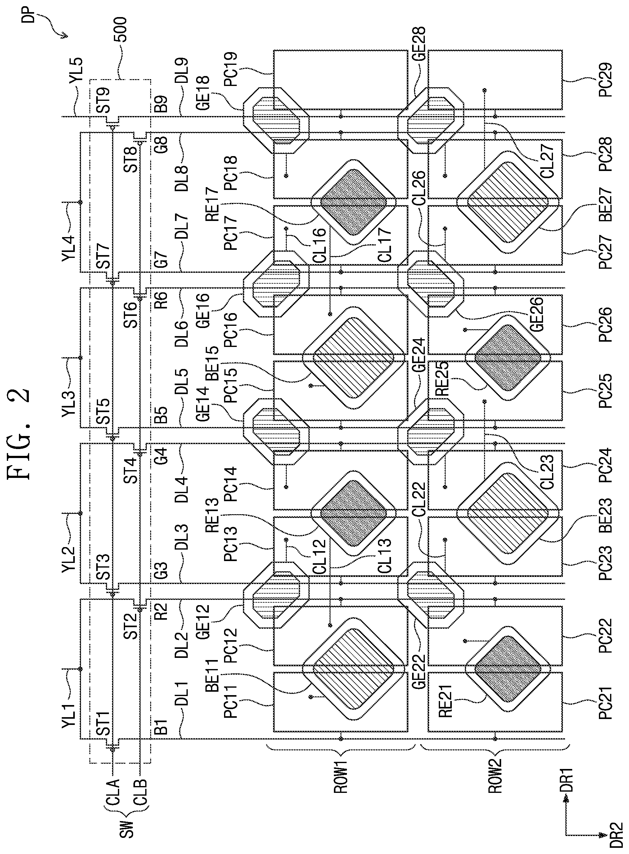 Patent US12327515 Figure 2 – Display panel and display device including the same
