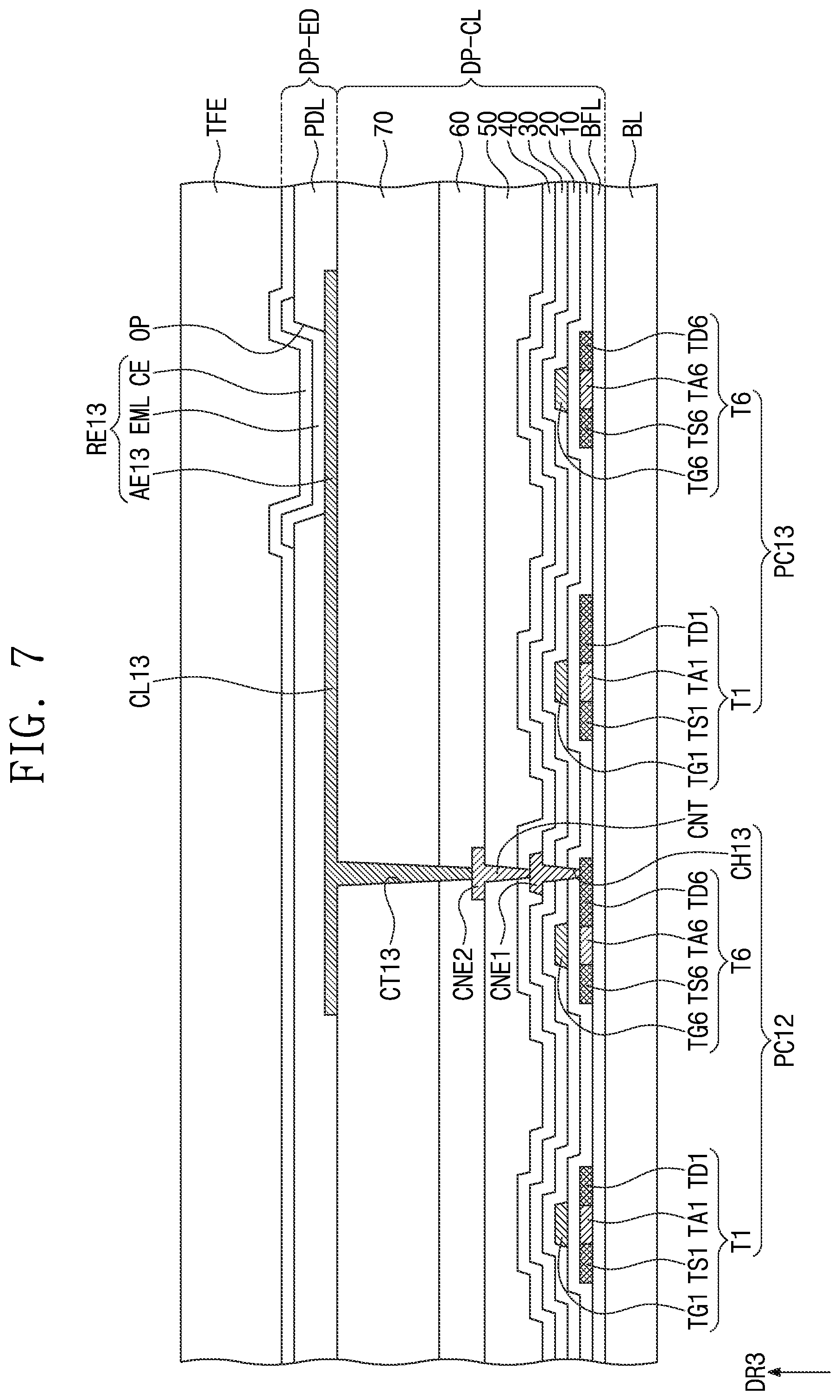 Patent US12327515 Figure 7 – Display panel and display device including the same