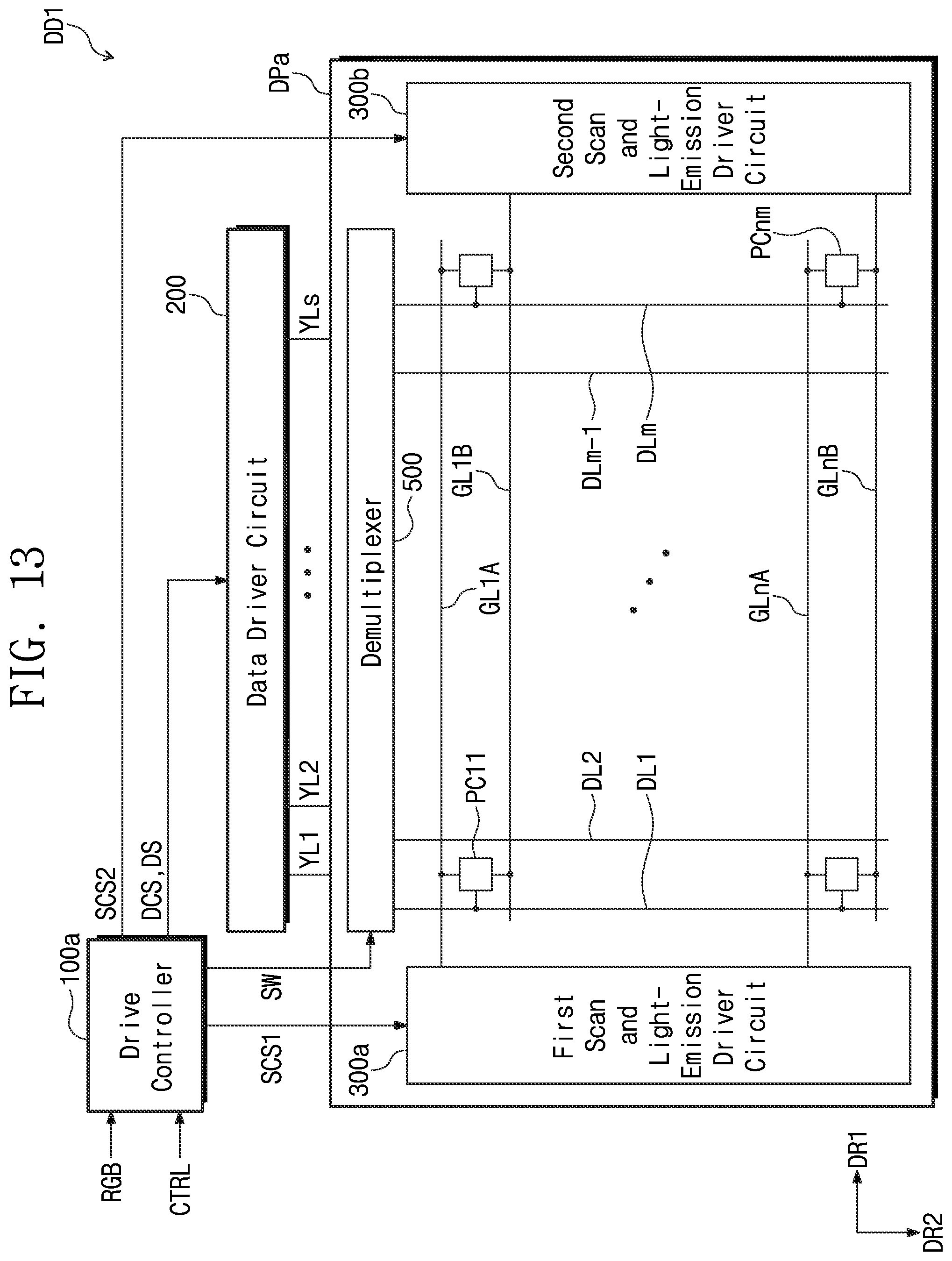Patent US12327515 Figure 13 – Display panel and display device including the same
