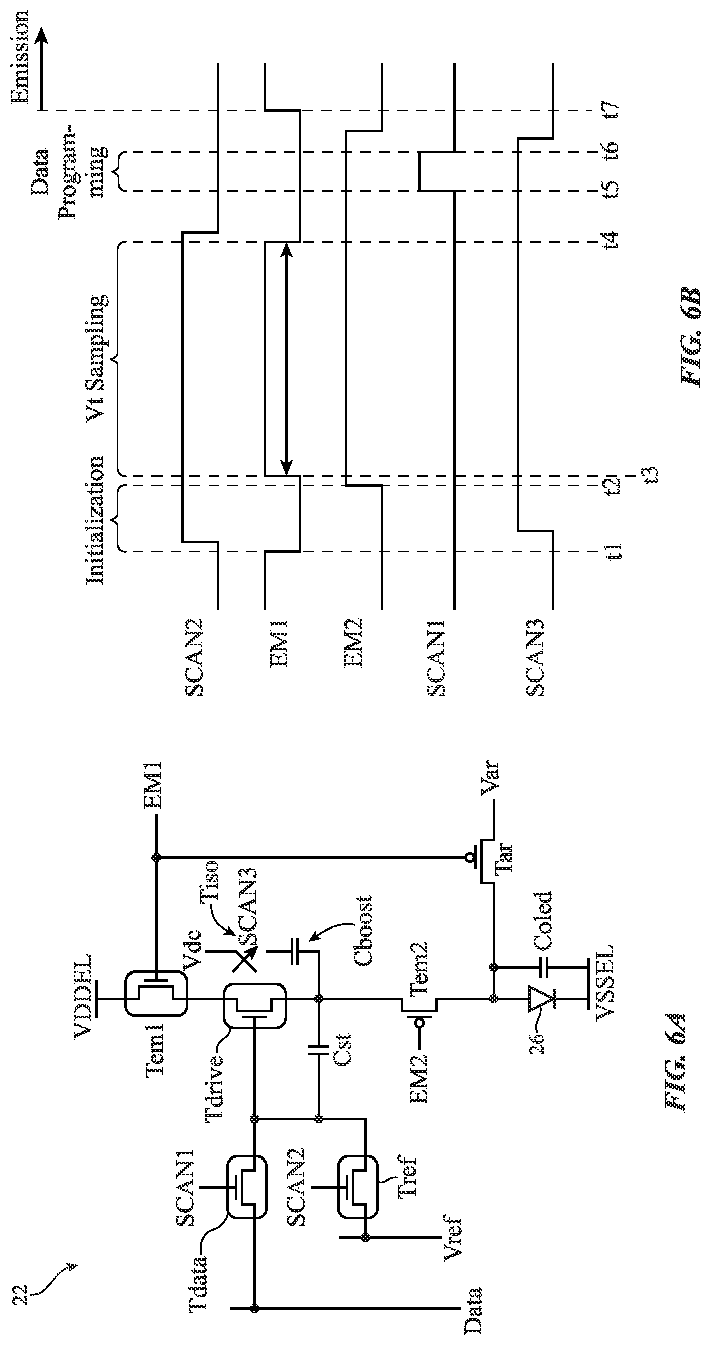 Patent US12327519 Figure 7 – Electronic devices with displays for mitigating cathode noise