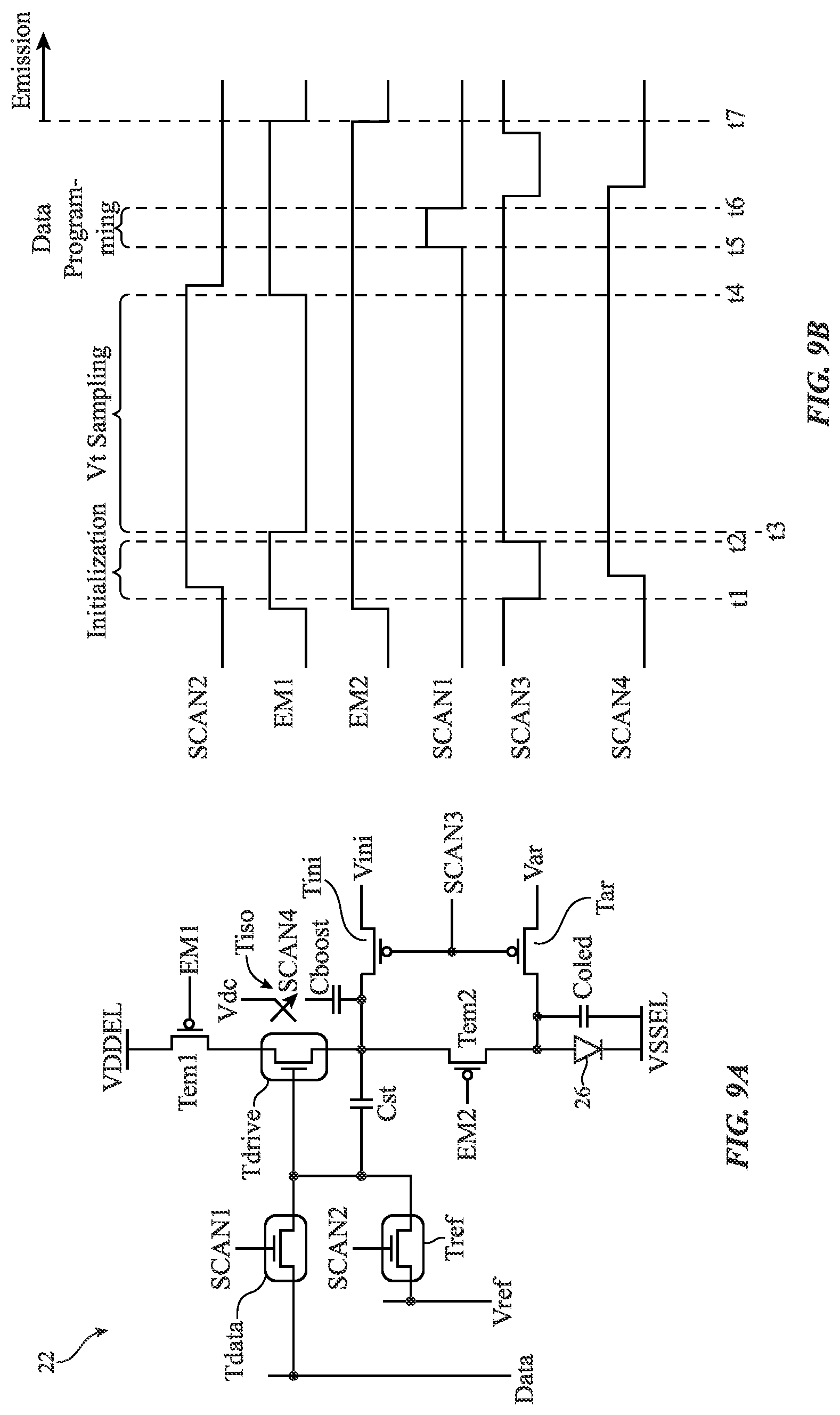 Patent US12327519 Figure 10 – Electronic devices with displays for mitigating cathode noise
