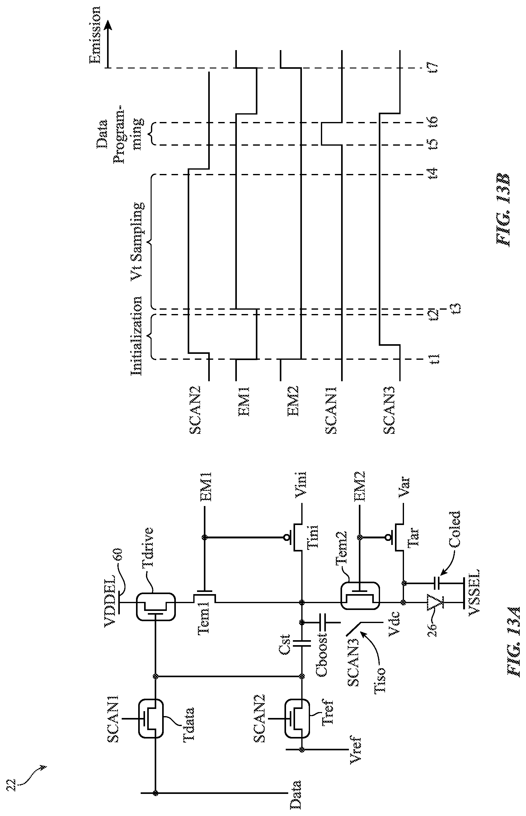 Patent US12327519 Figure 14 – Electronic devices with displays for mitigating cathode noise