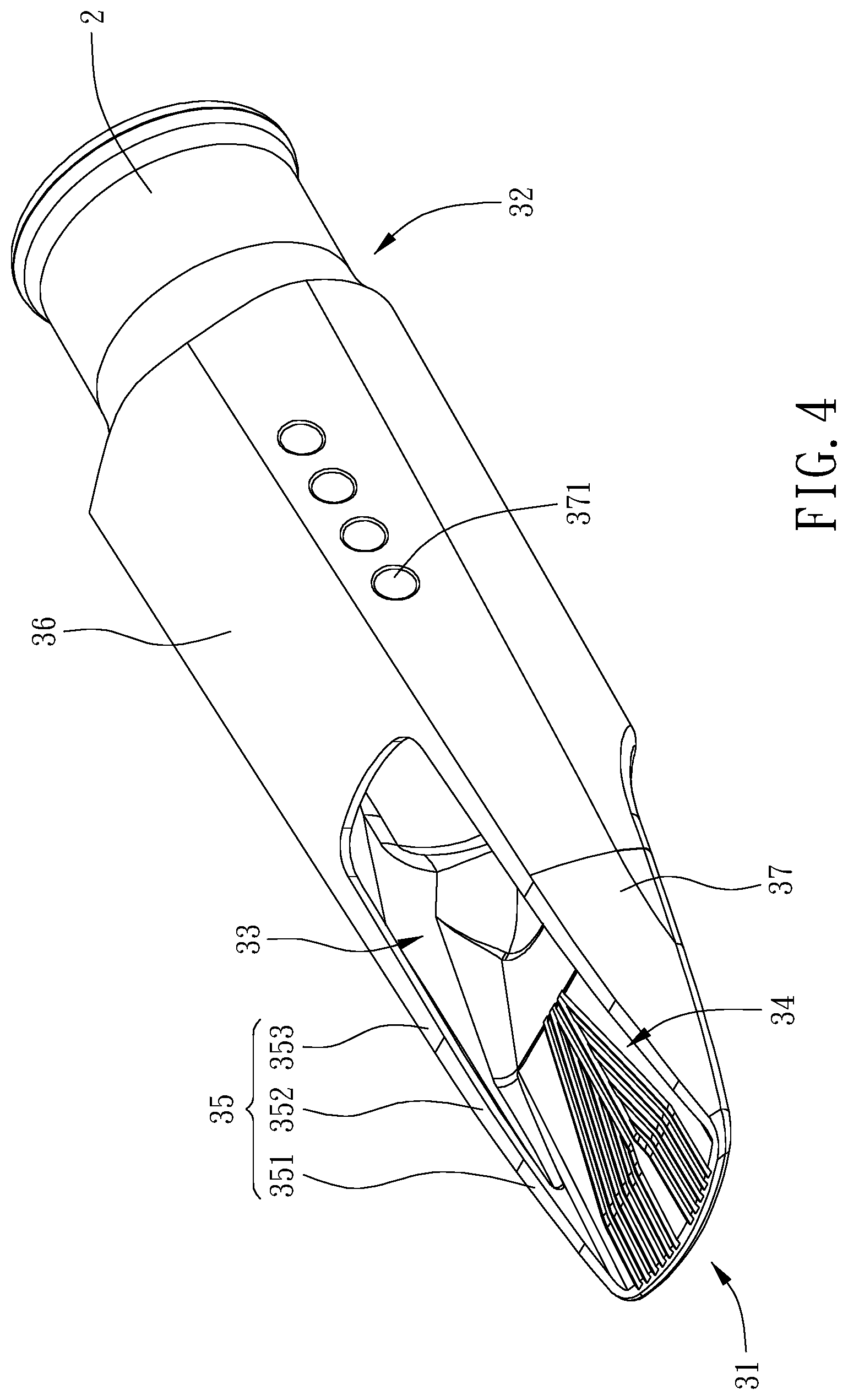 Patent US12327538 Figure 4 – Saxophone mouthpiece