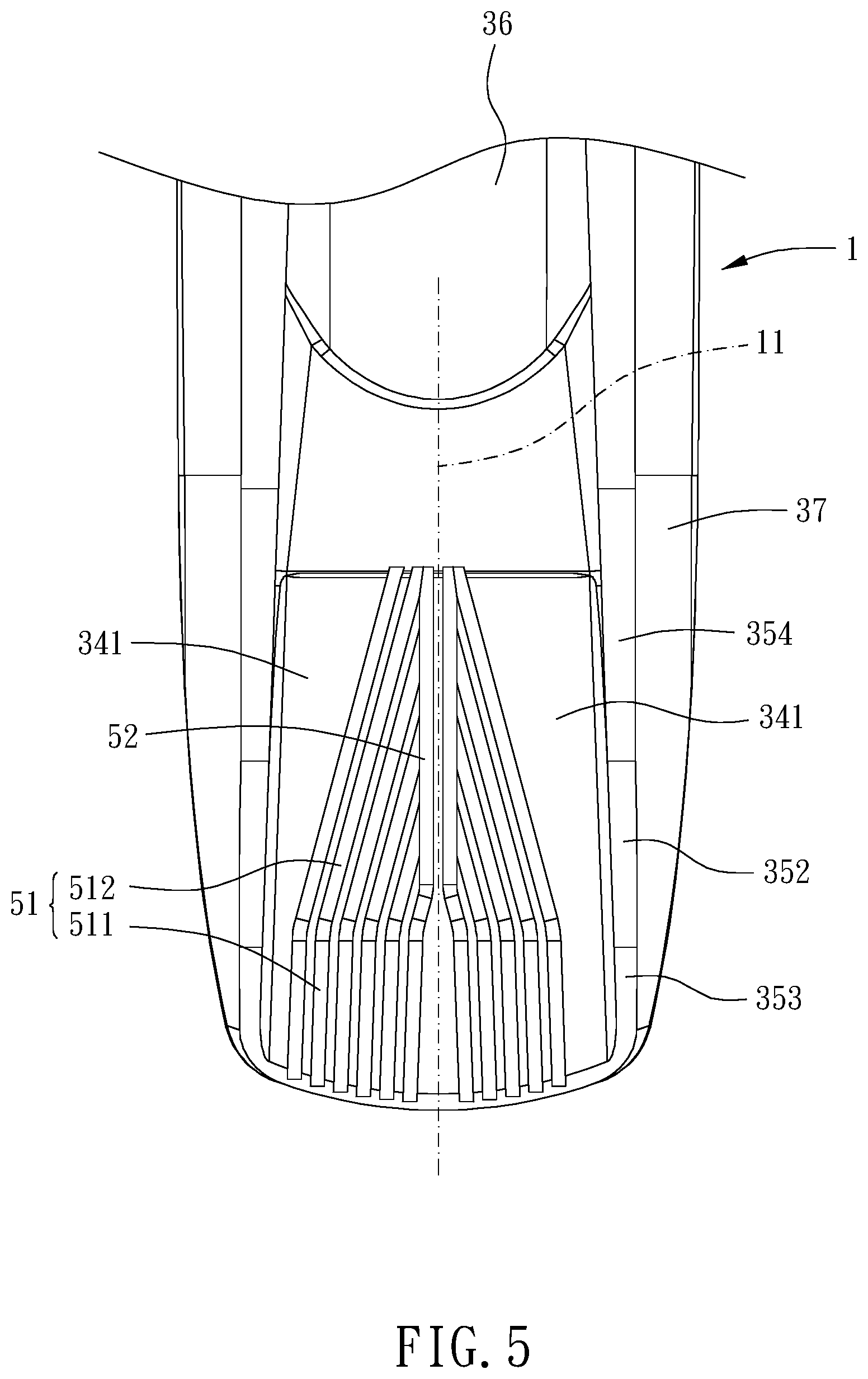 Patent US12327538 Figure 5 – Saxophone mouthpiece