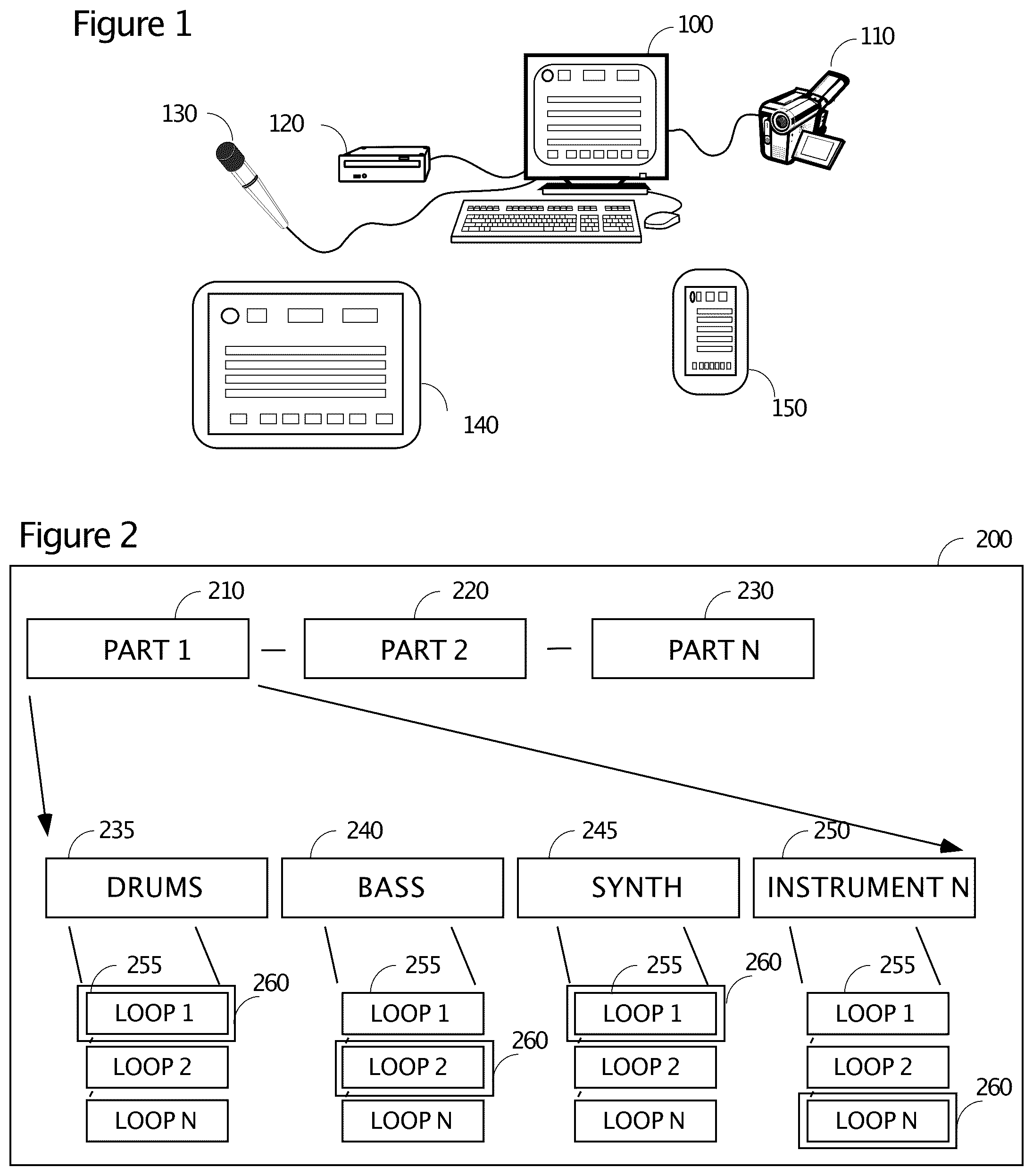 Patent US12327539 Figure 1 – Method and system for energy-based song variant construction with demixing