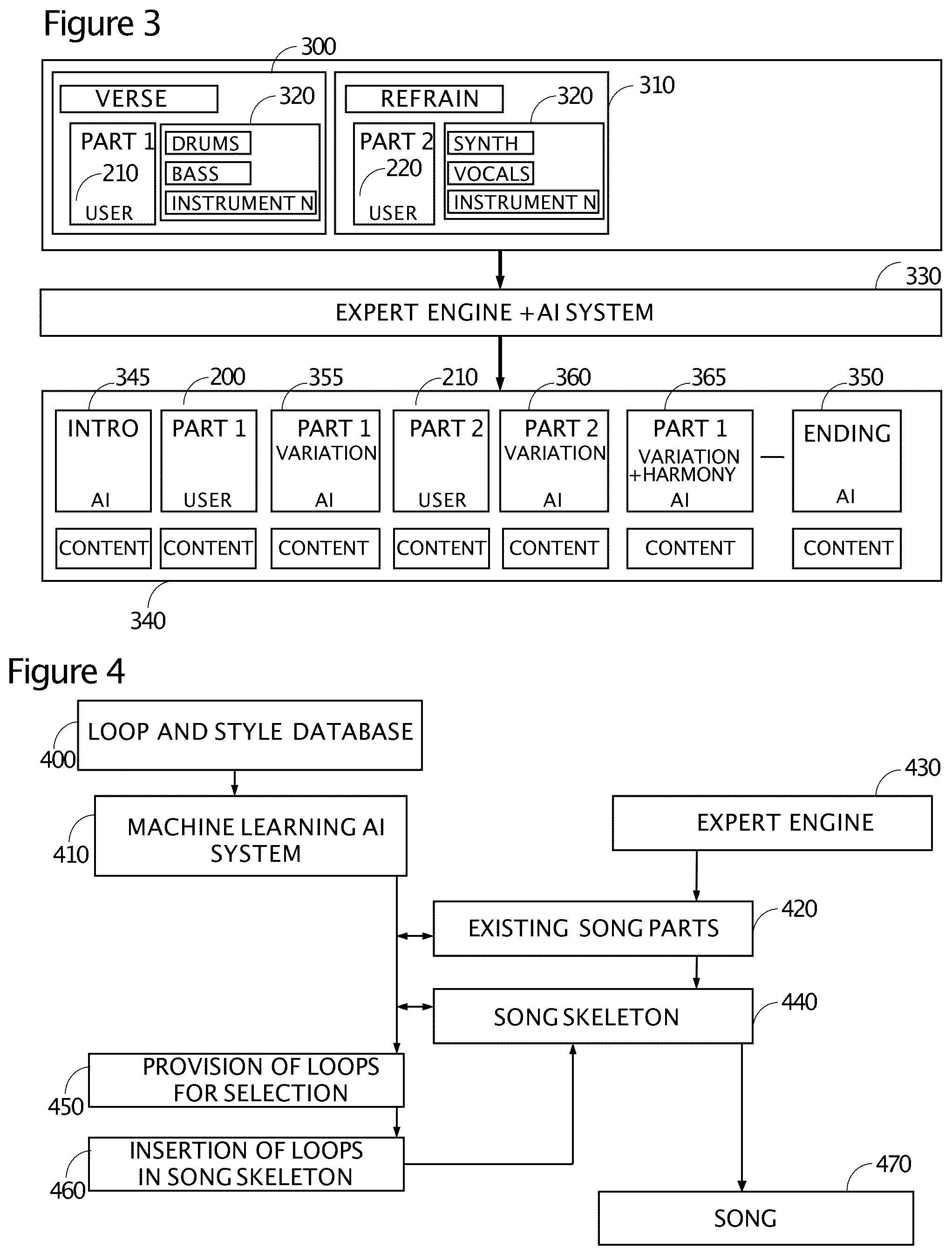 Patent US12327539 Figure 2 – Method and system for energy-based song variant construction with demixing