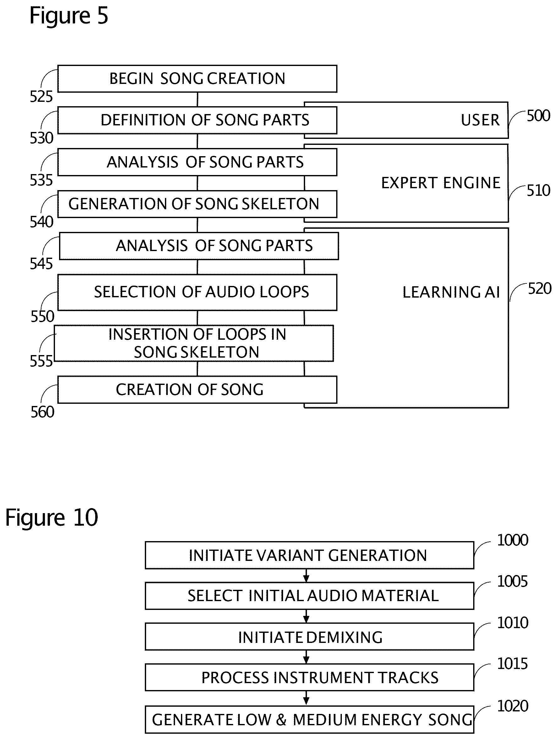 Patent US12327539 Figure 3 – Method and system for energy-based song variant construction with demixing