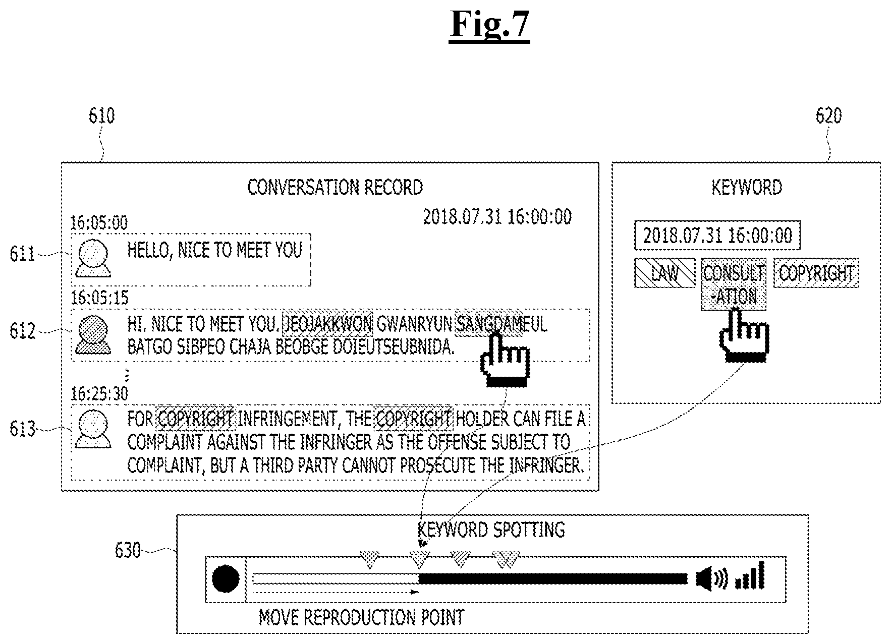 Patent US12327546 Figure 7 – Computing device for providing dialogues services