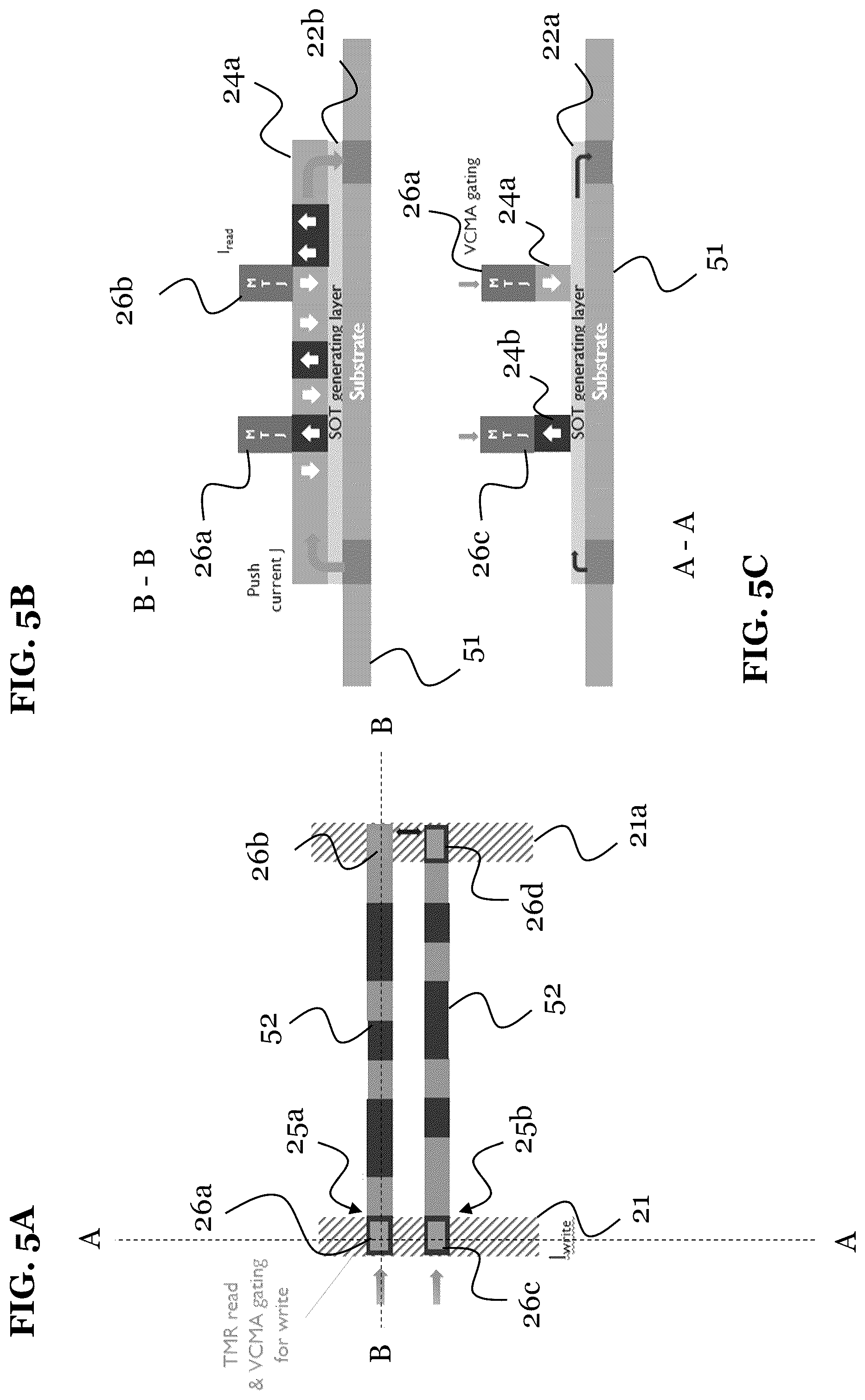 Patent US12327578 Figure 5 – Magnetic domain wall-based memory device with track-crossing architecture