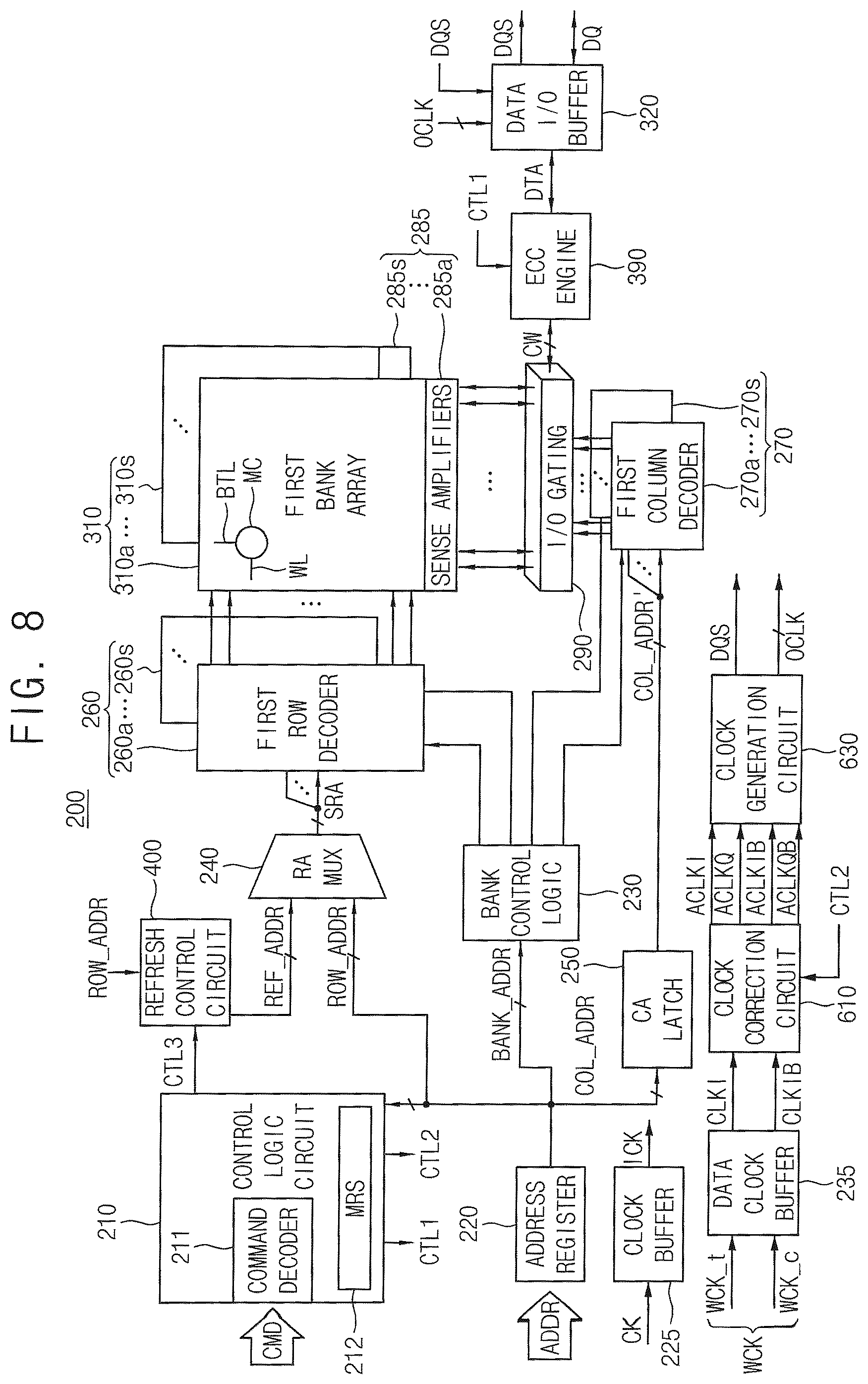 Patent US12327583 Figure 8 – Memory controller that transmits hammer addresses with different command protocols and memory system including the same