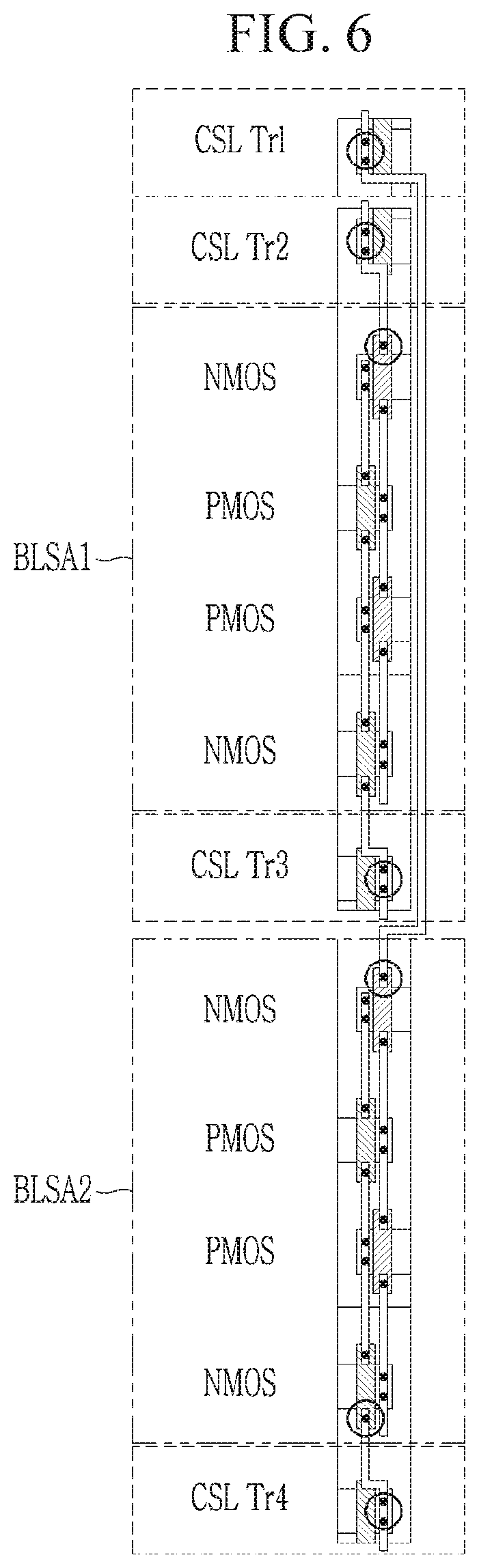 Patent US12327584 Figure 6 – Bit line sense amplifier of semiconductor memory device and semiconductor memory device having the same