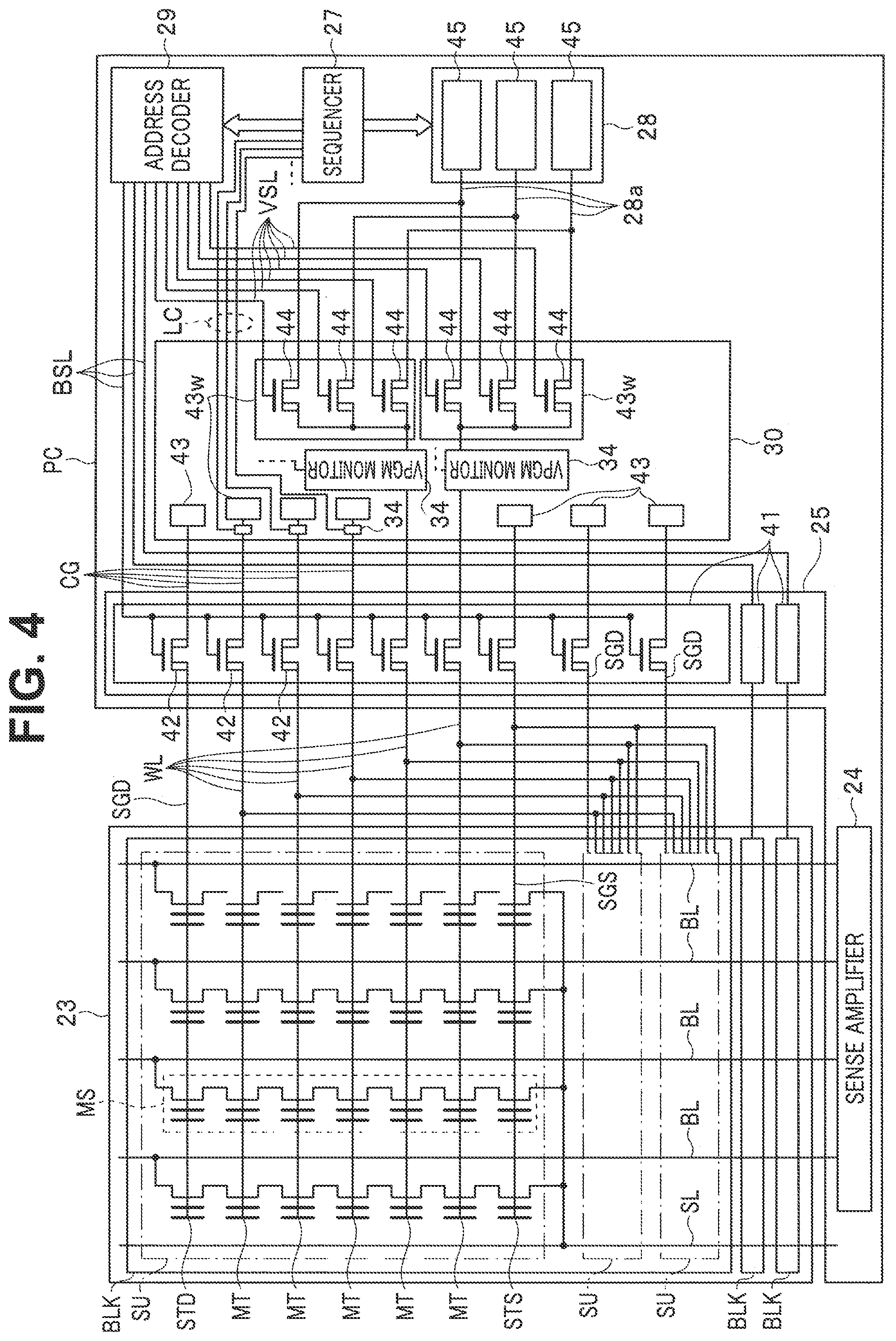 Patent US12327596 Figure 4 – Semiconductor storage device