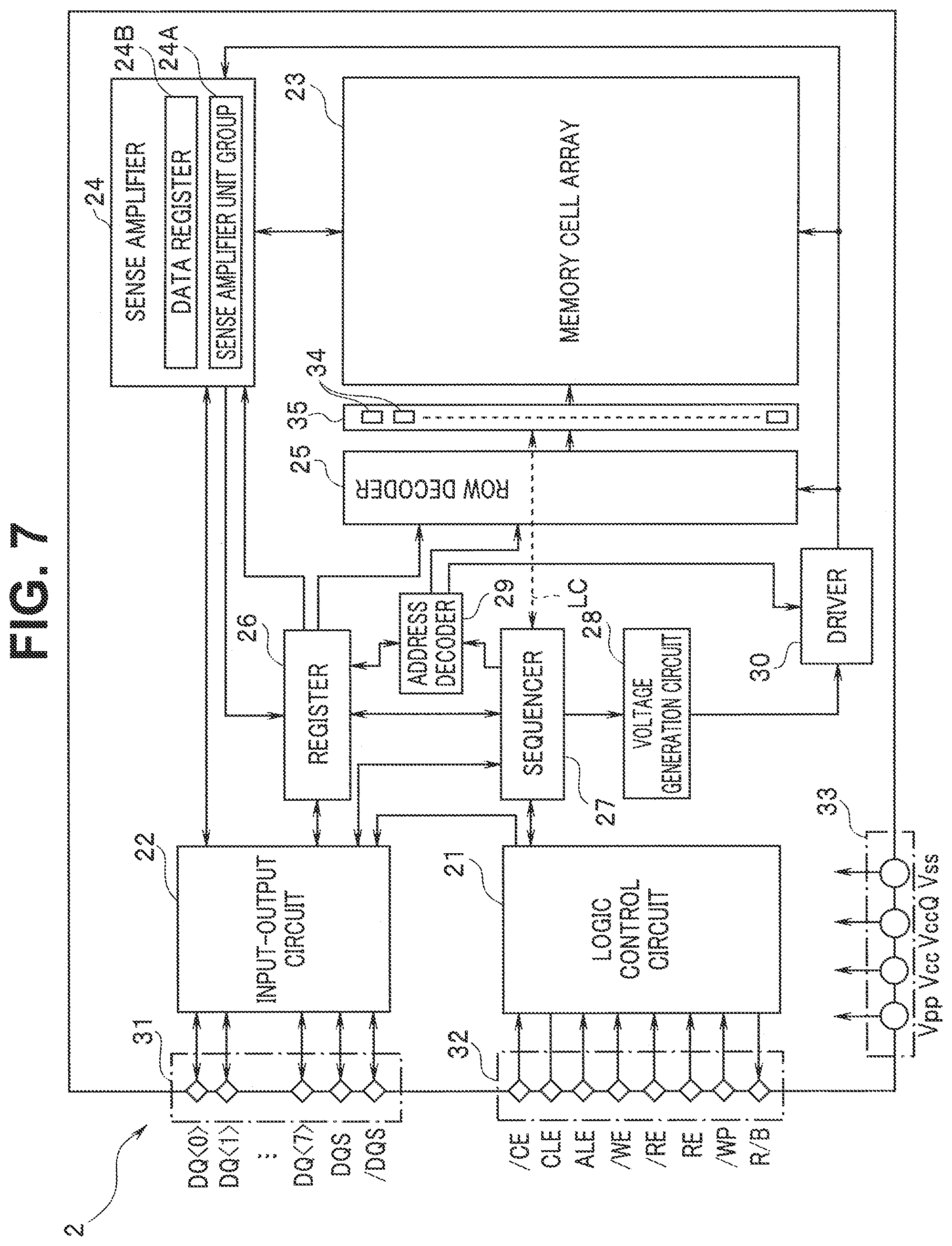 Patent US12327596 Figure 7 – Semiconductor storage device