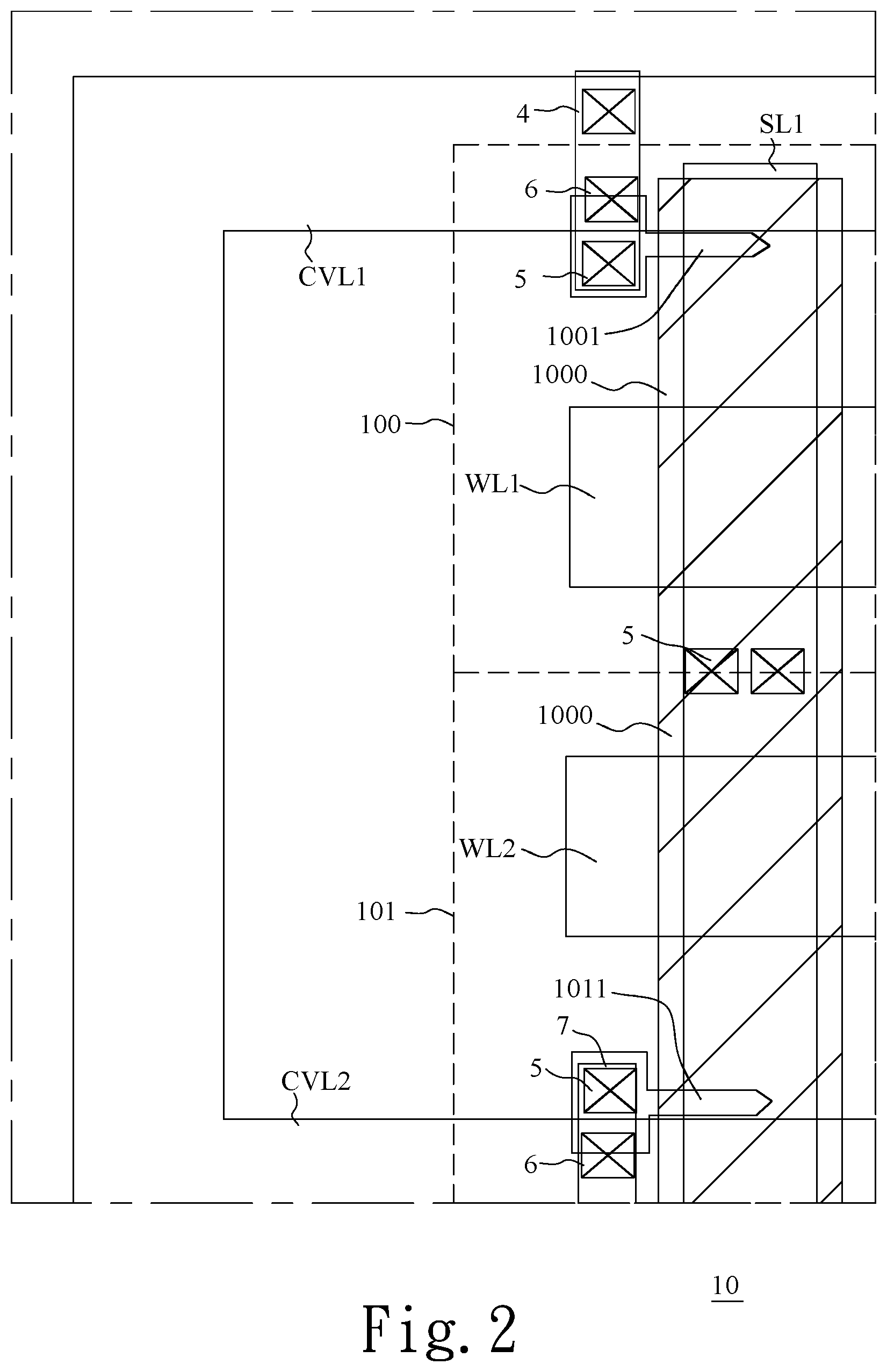 Patent US12327597 Figure 2 – Small-area common-voltage anti-fuse array