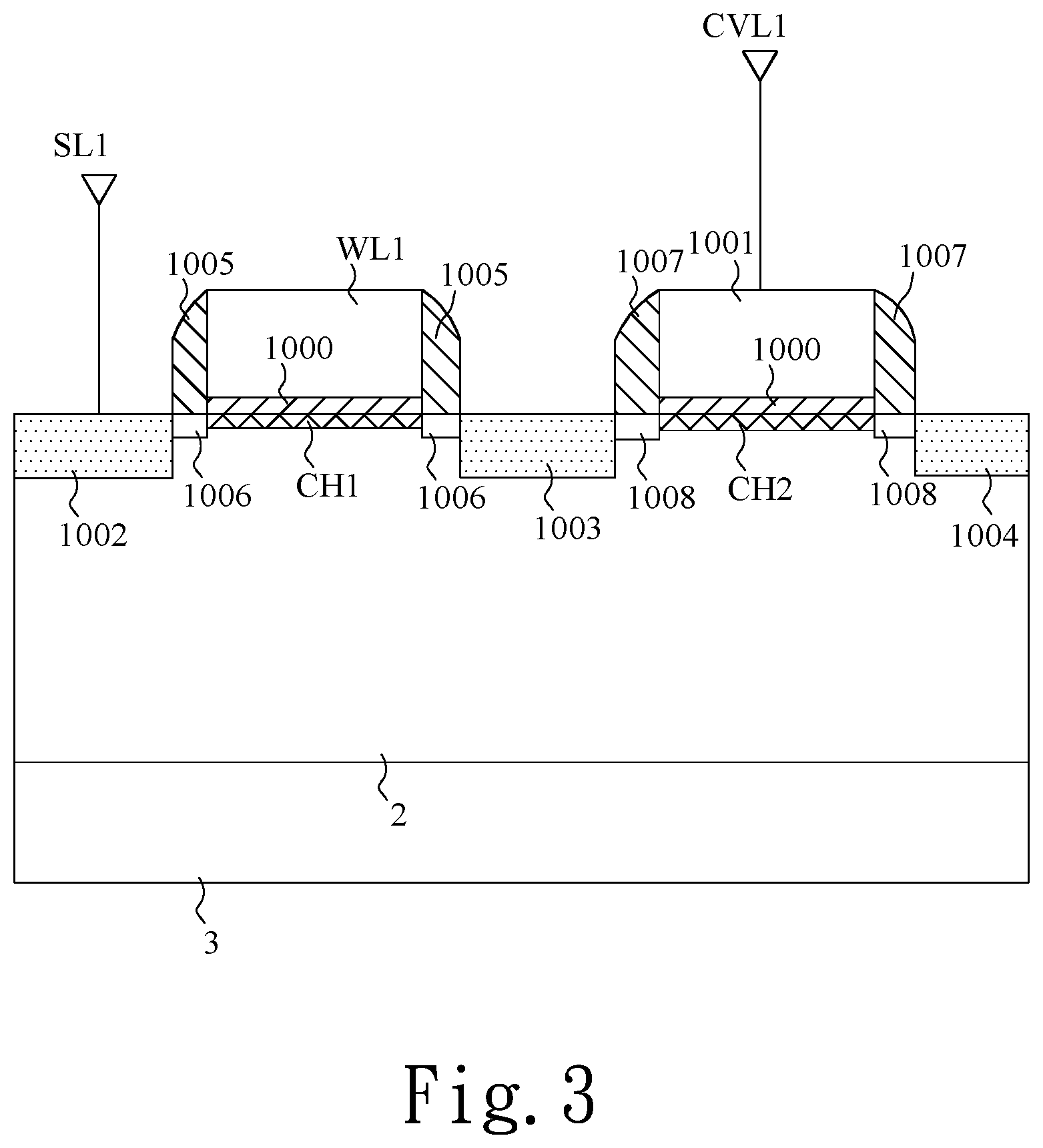 Patent US12327597 Figure 3 – Small-area common-voltage anti-fuse array