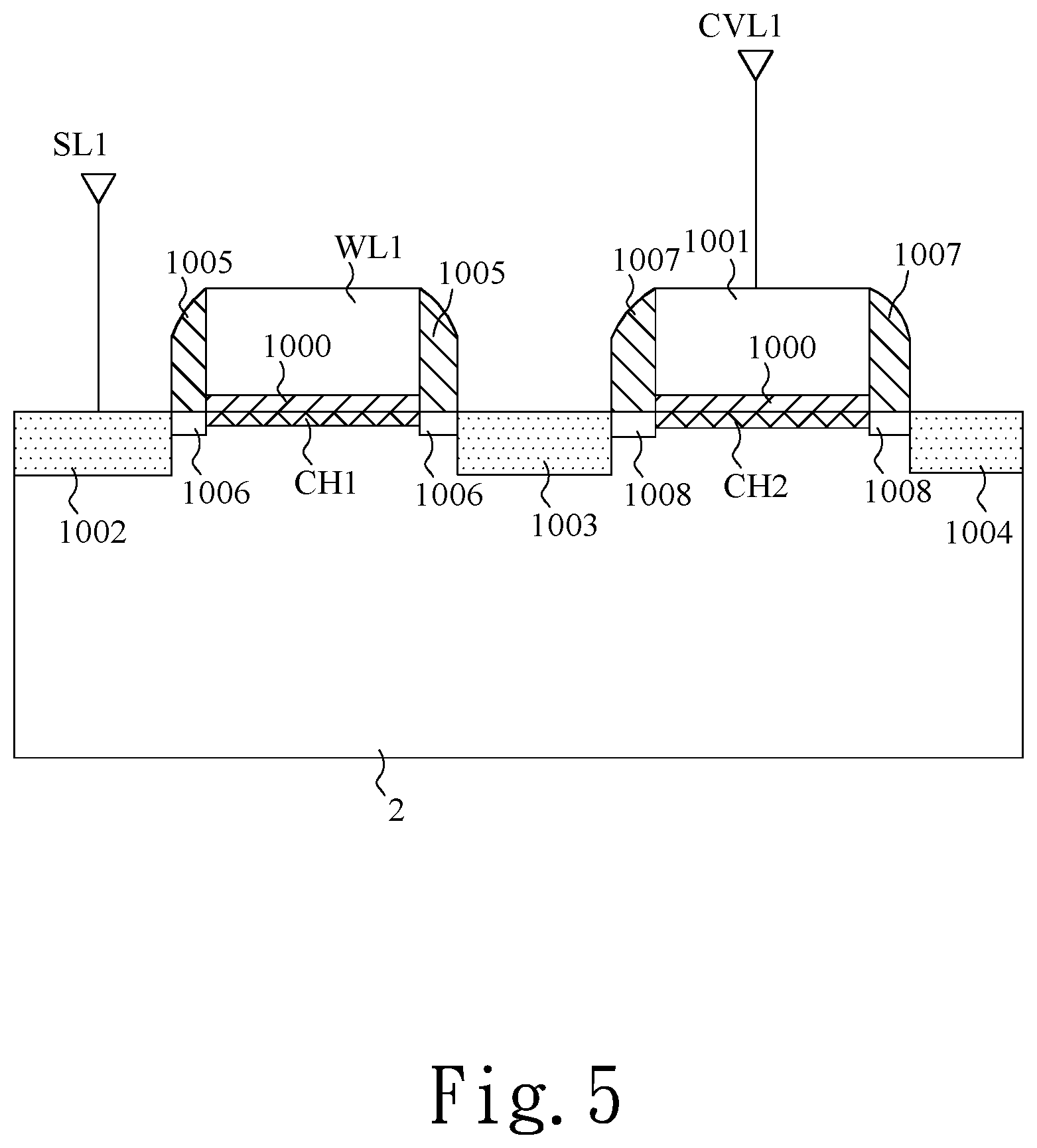 Patent US12327597 Figure 5 – Small-area common-voltage anti-fuse array