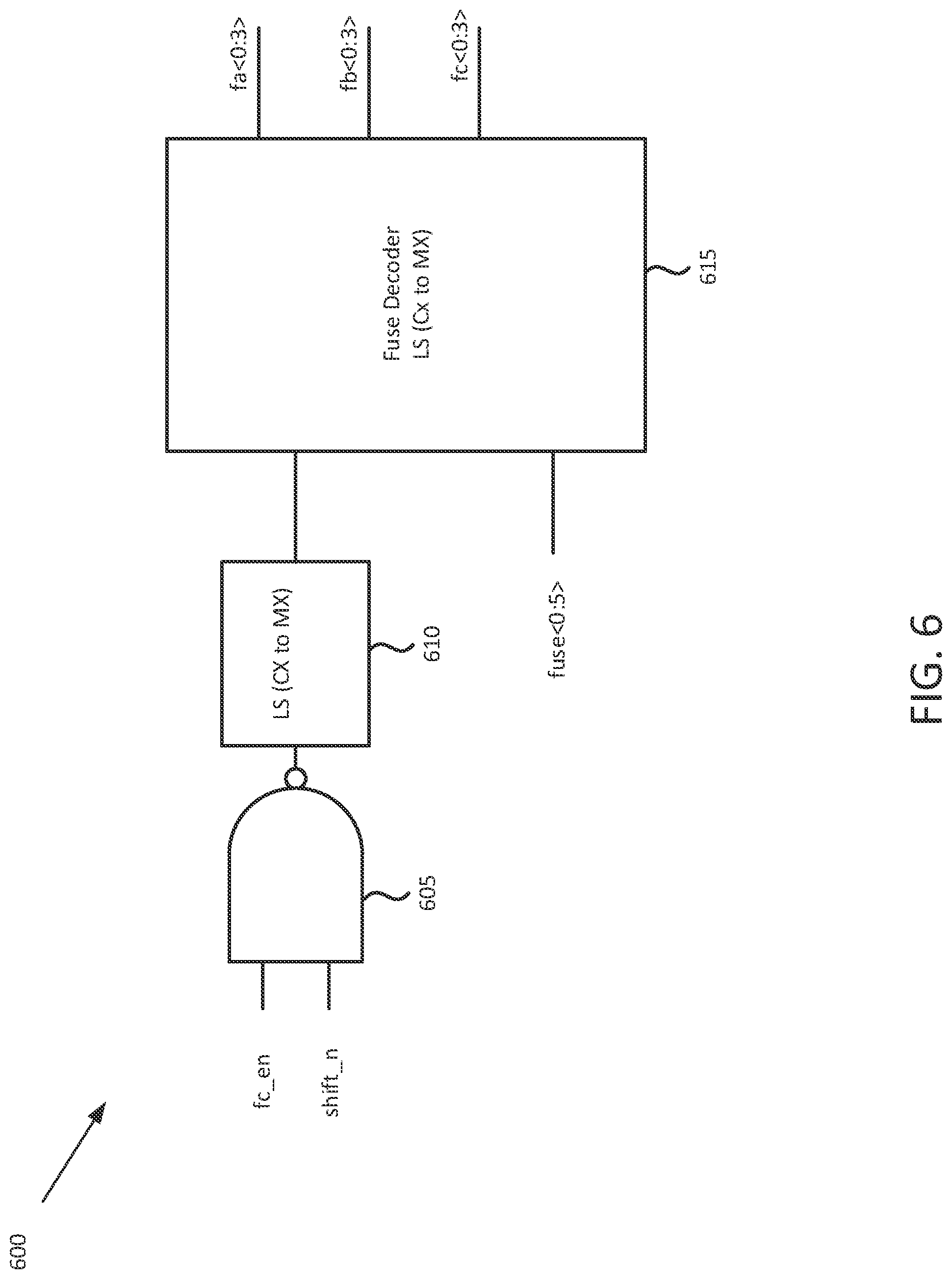 Patent US12327599 Figure 6 – Memory with scan chain testing of column redundancy logic and multiplexing
