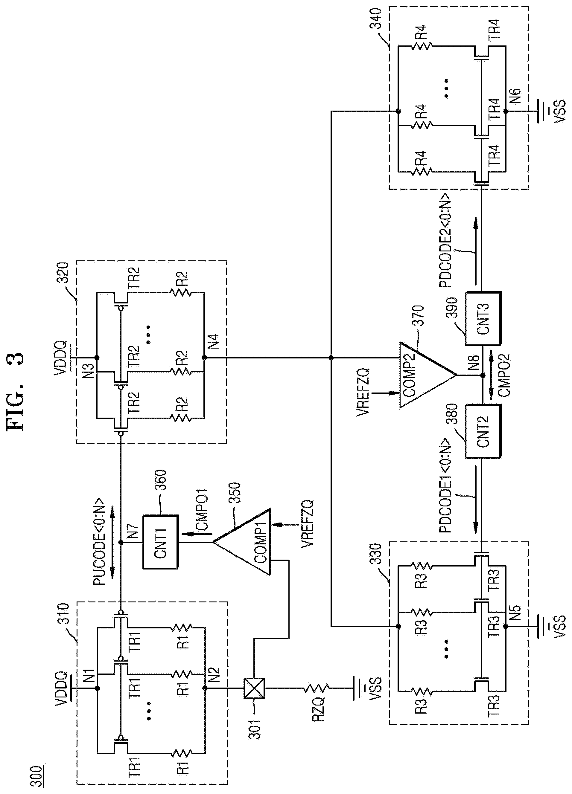 Patent US12327603 Figure 3 – ZQ calibration circuit, operation method of the ZQ calibration circuit, and semiconductor memory device
