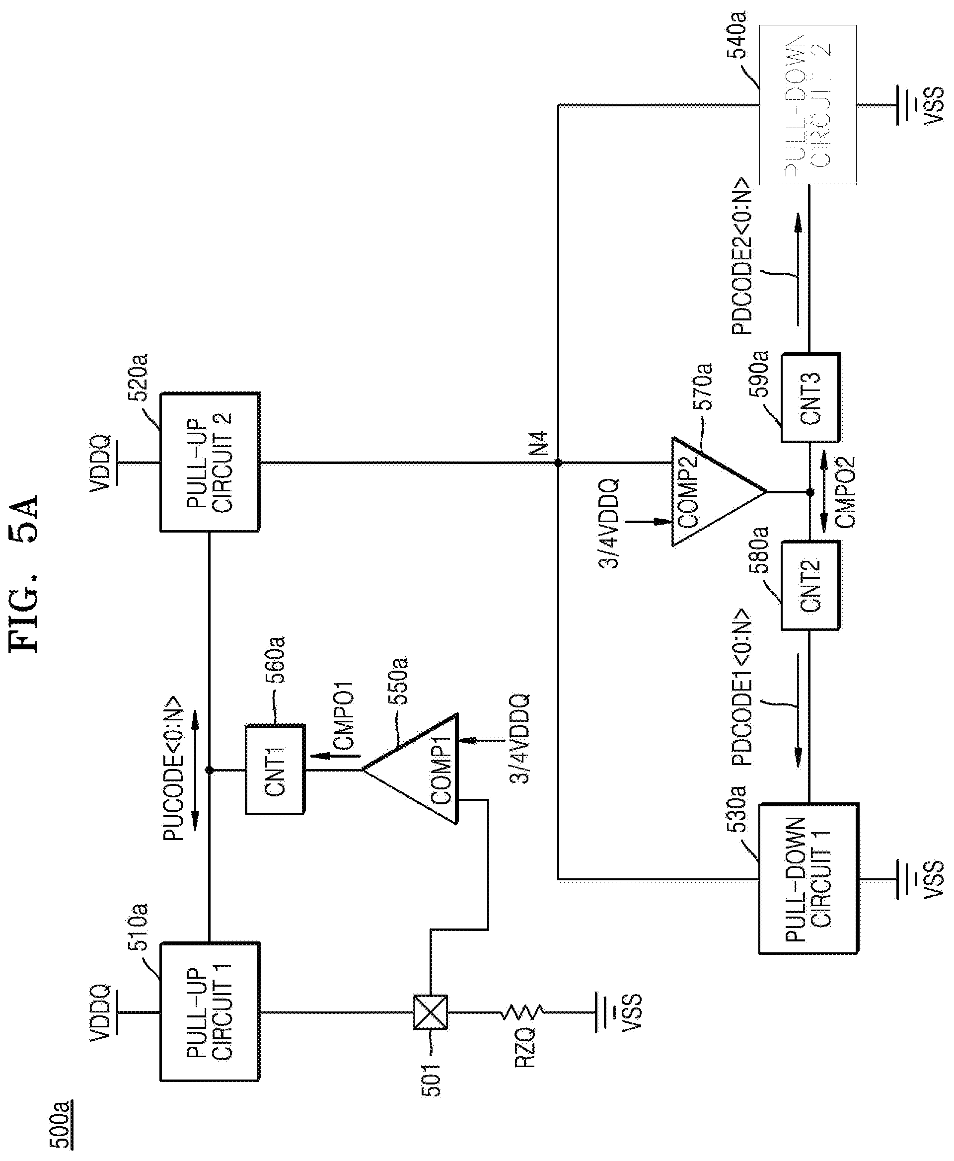 Patent US12327603 Figure 5 – ZQ calibration circuit, operation method of the ZQ calibration circuit, and semiconductor memory device
