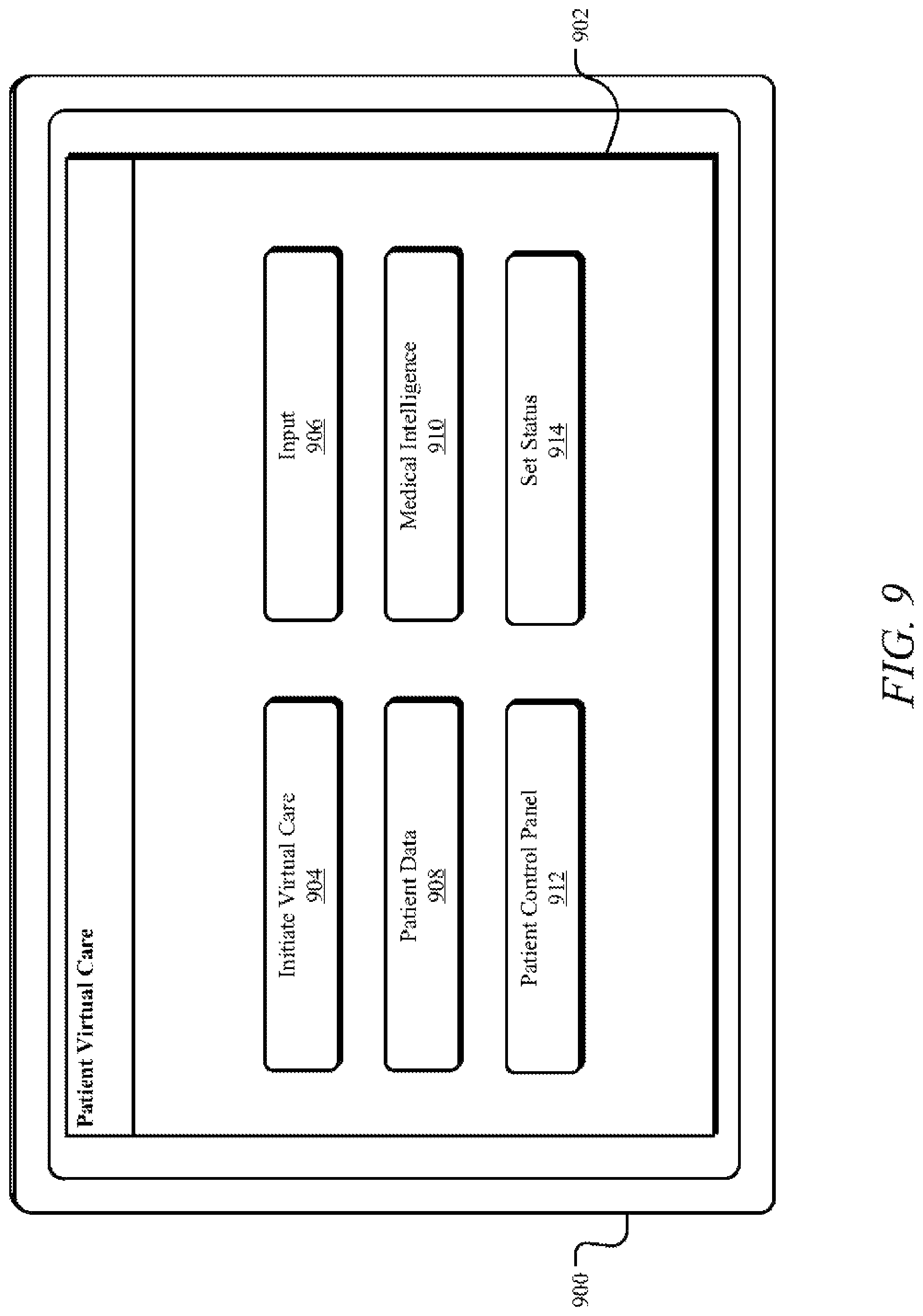 Patent US12327629 Figure 9 – Systems and methods for virtually integrated care delivery