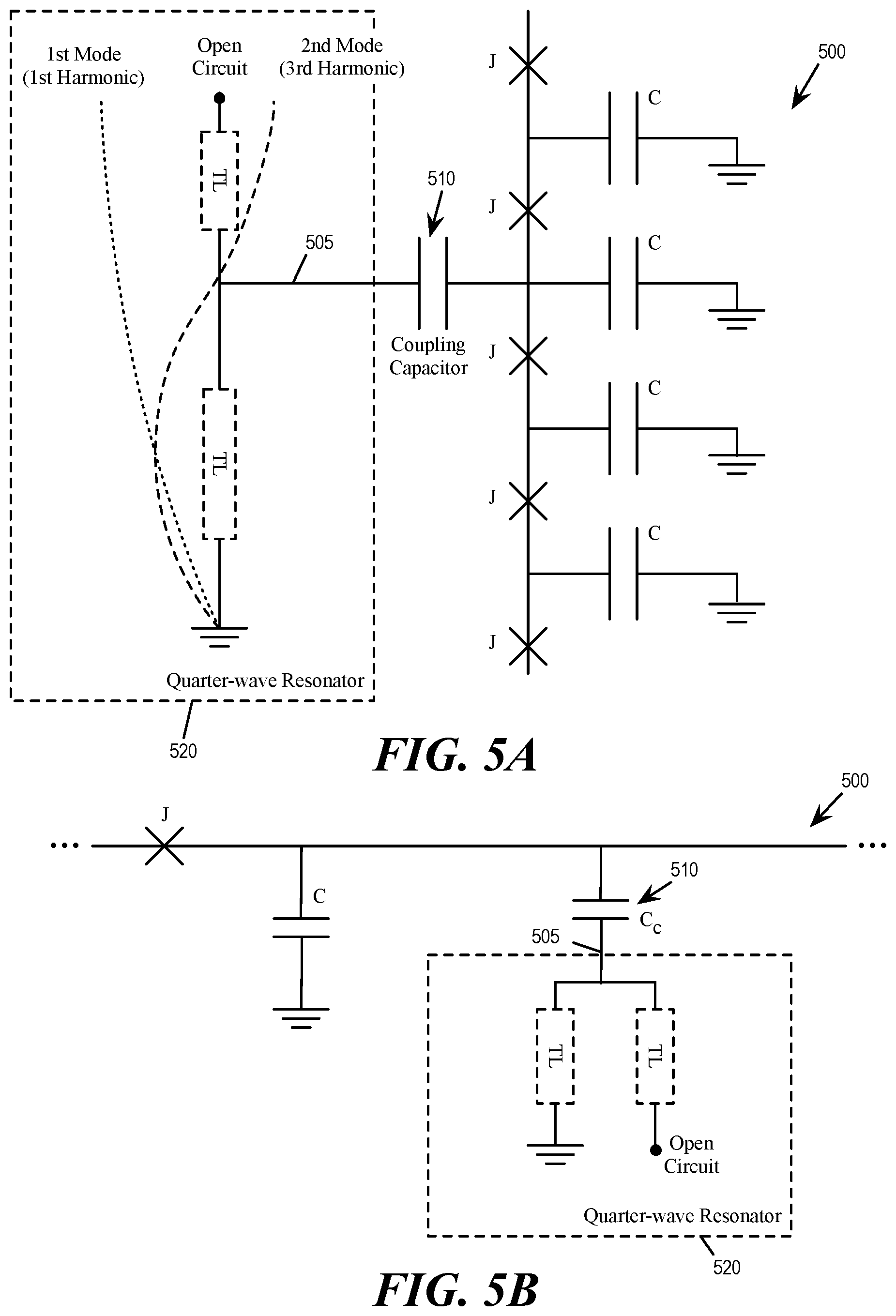 Patent US12327667 Figure 4 – Harmonic suppression in dispersion resonators for traveling wave parametric amplifiers