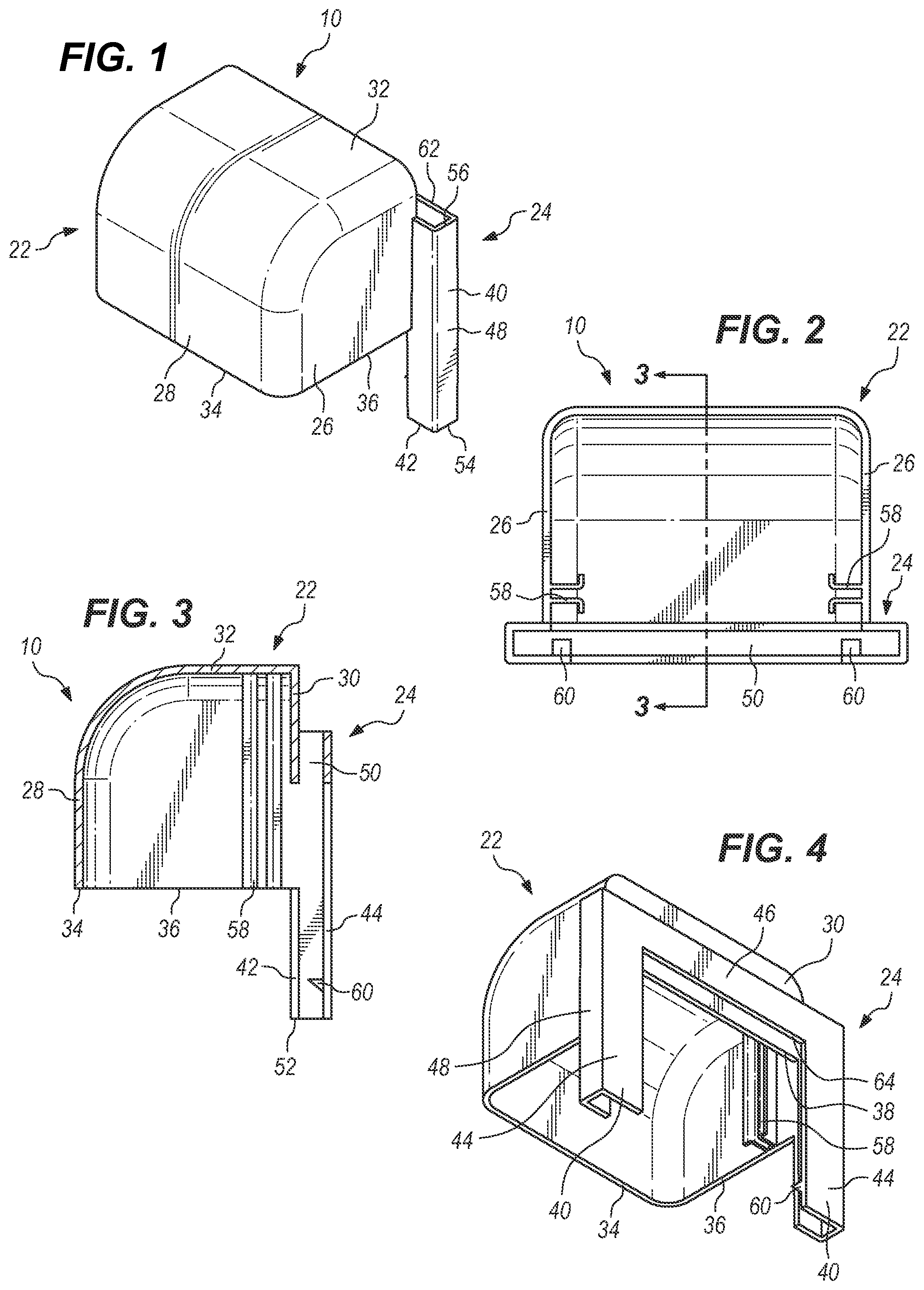 Patent US12327668 — Universal cap for arrester brackets — Figure 1