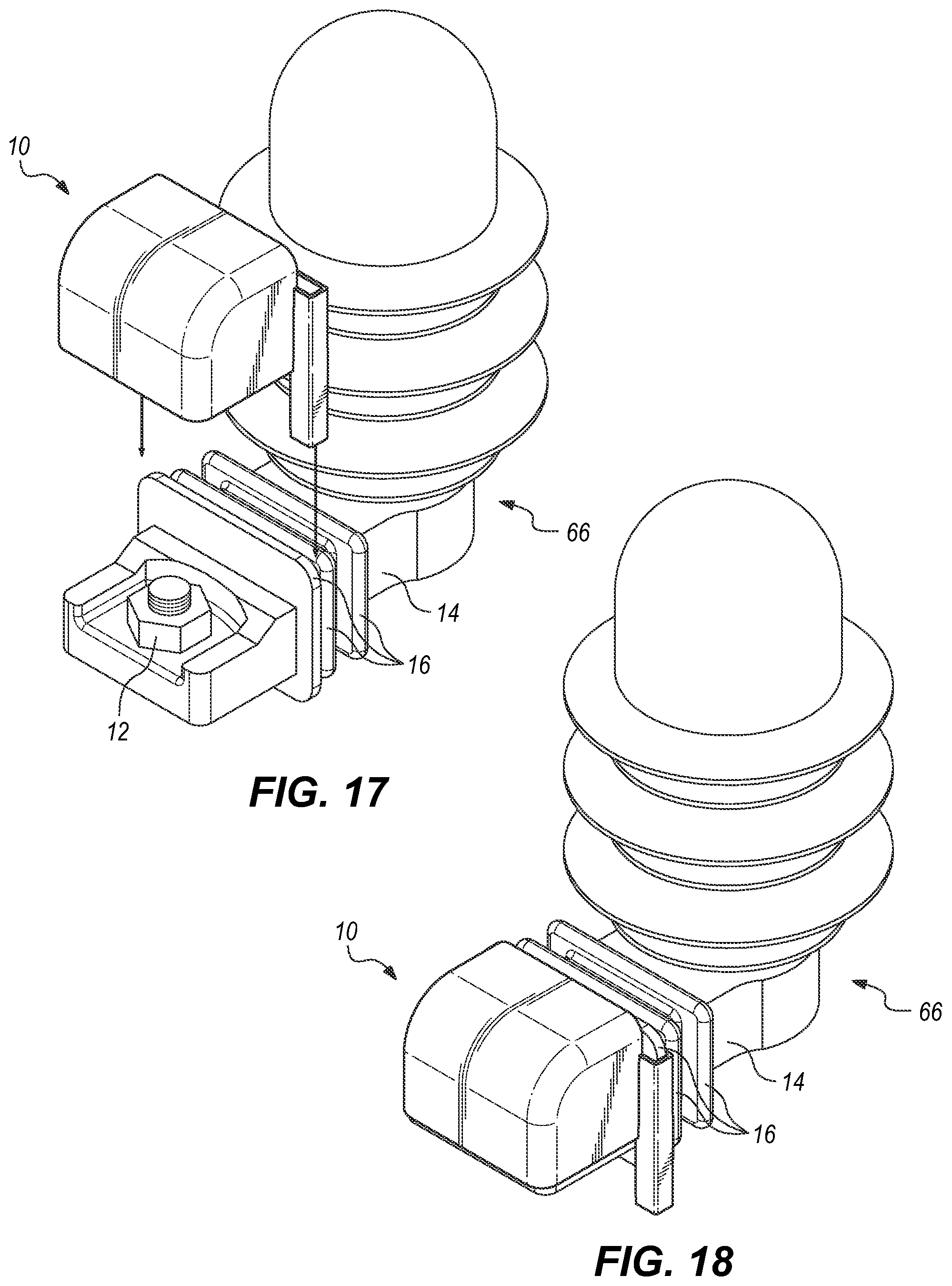 Patent US12327668 Figure 8 – Universal cap for arrester brackets