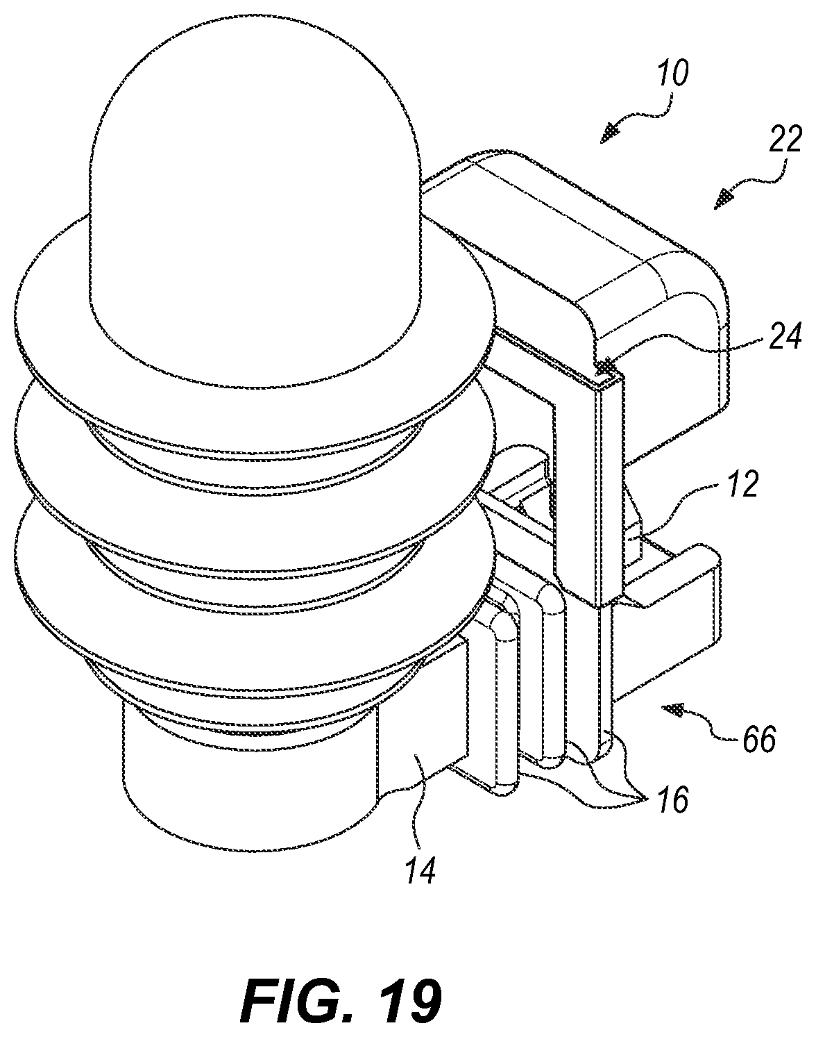 Patent US12327668 Figure 9 – Universal cap for arrester brackets