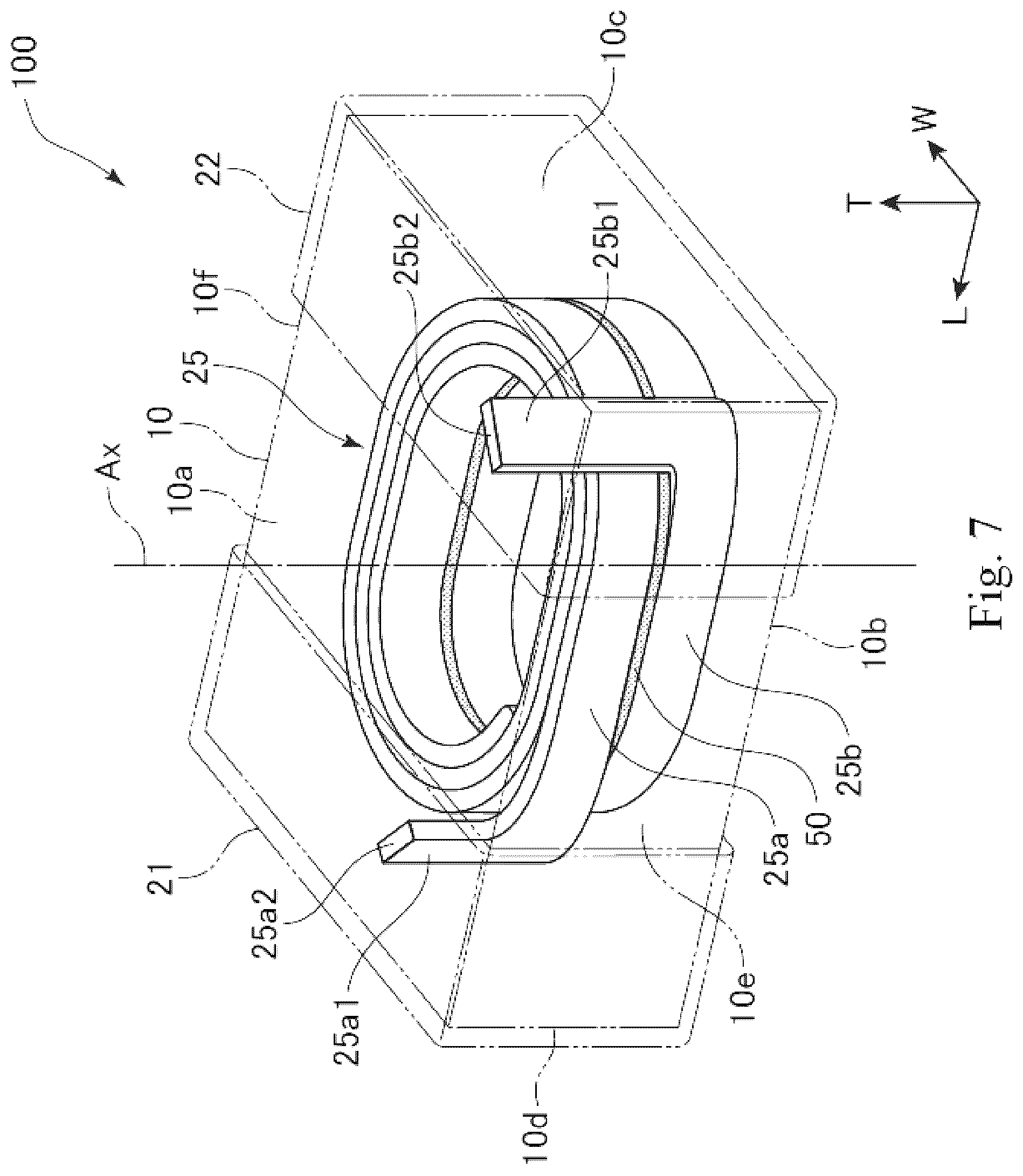 Patent US12327671 Figure 7 – Coil component, circuit board, and electronic device