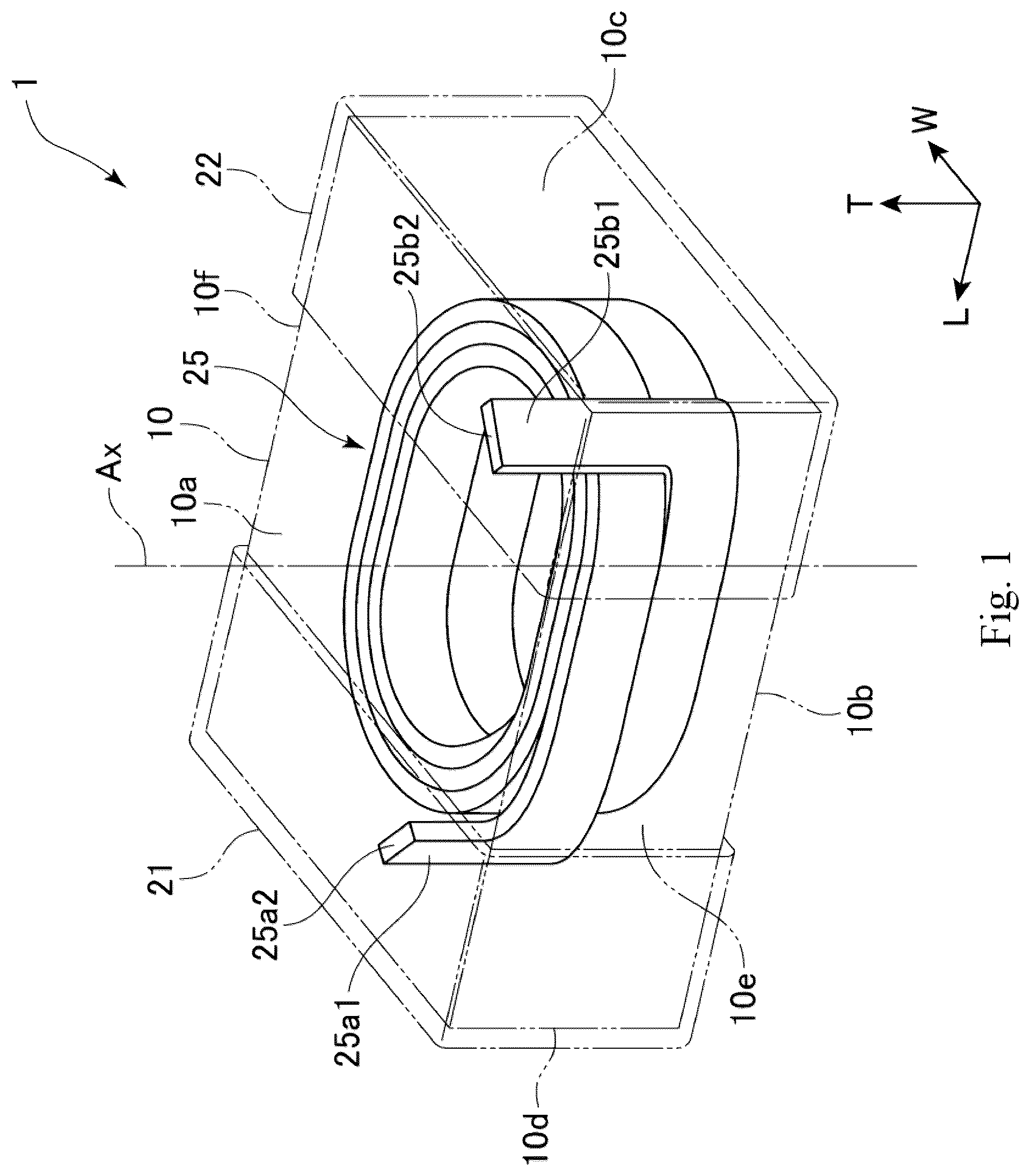 Patent US12327672 — Coil component and method of manufacturing the same — Figure 1