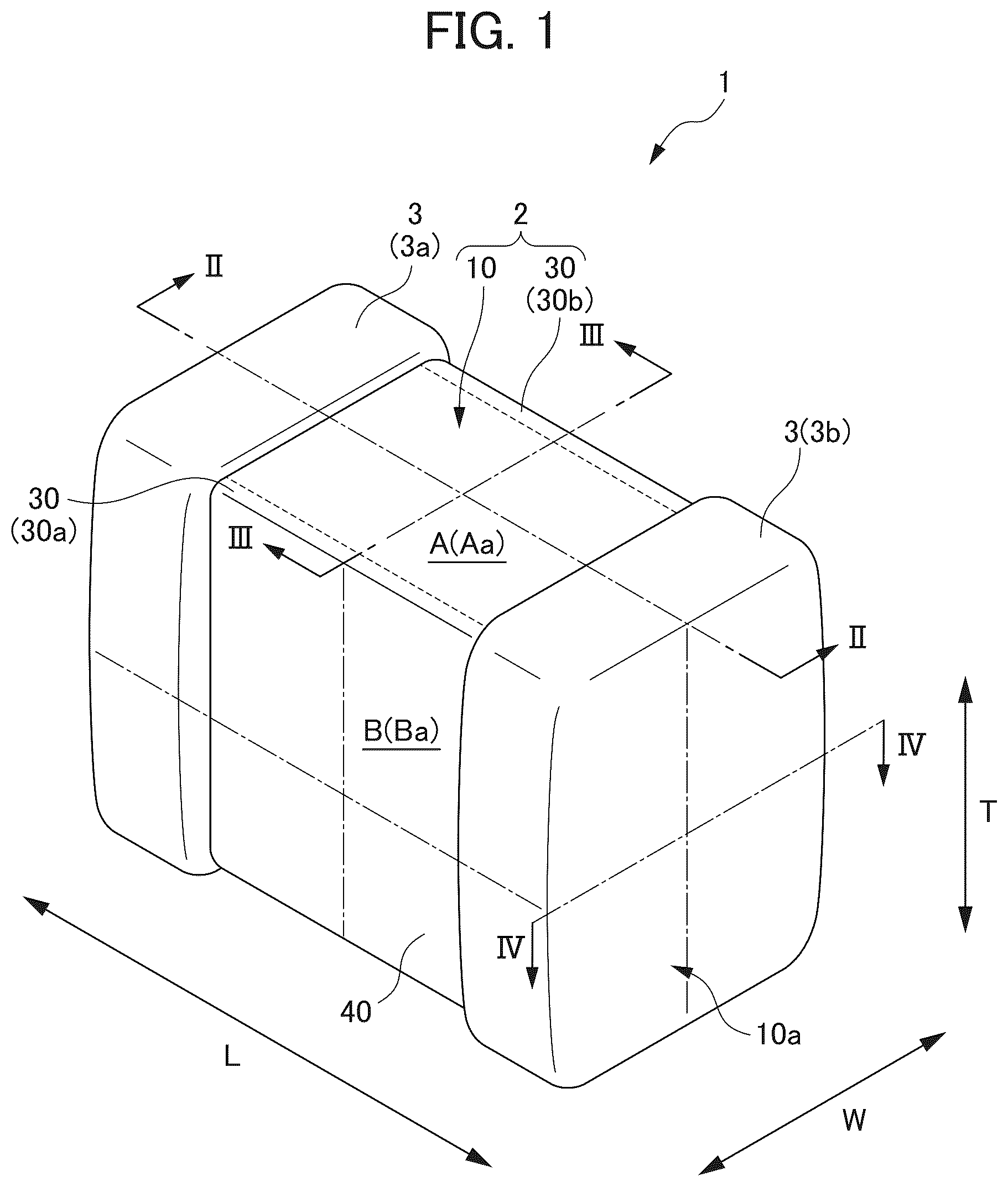 Patent US12327688 Figure 1 – Electronic component