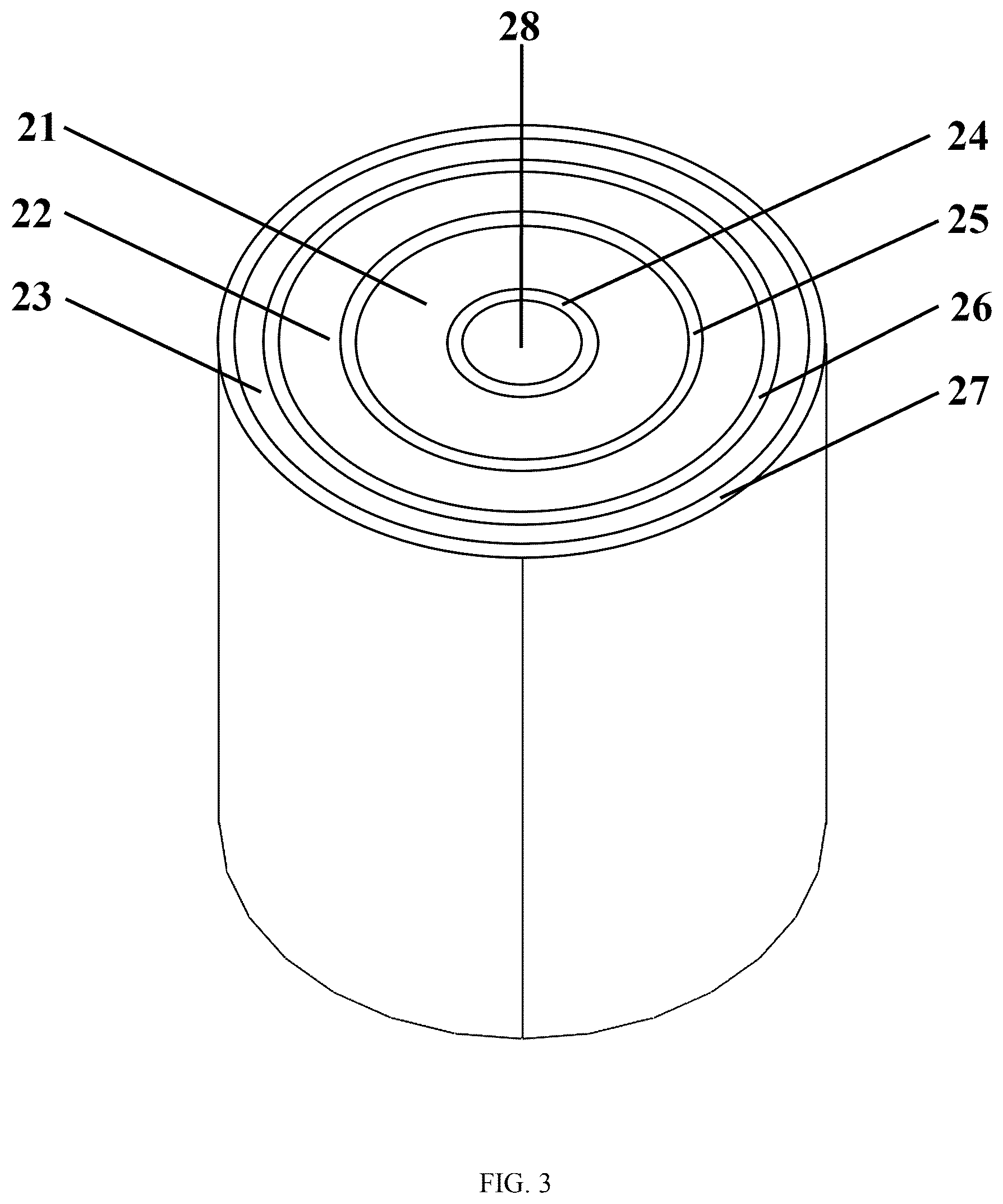 Patent US12327691 Figure 3 – Low inductance capacitor with concentric ring capacitor core similar to water ripple diffusion