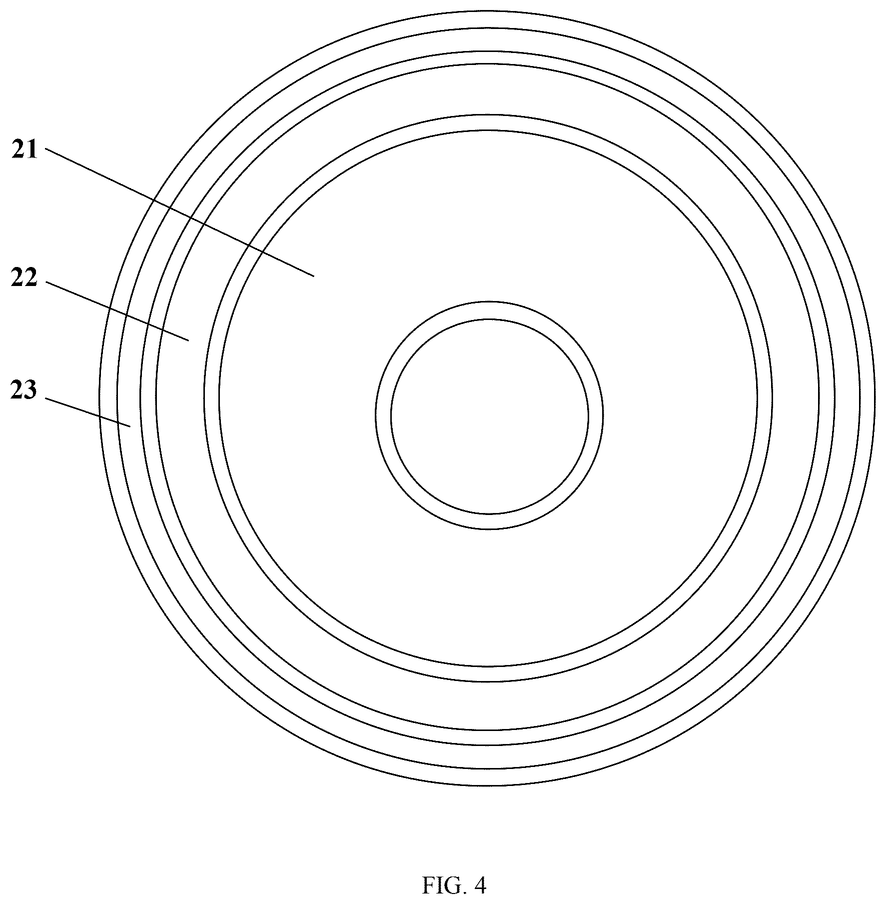 Patent US12327691 Figure 4 – Low inductance capacitor with concentric ring capacitor core similar to water ripple diffusion
