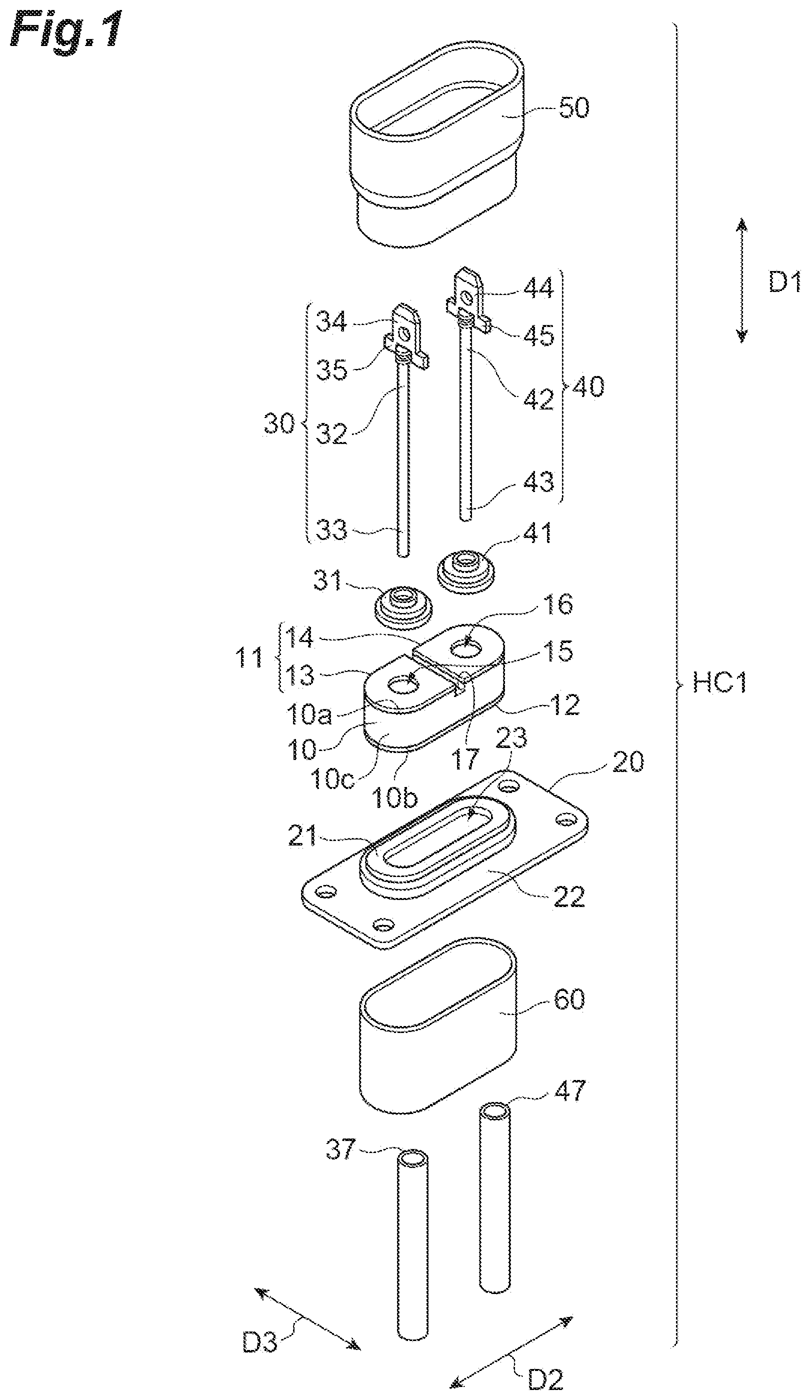 Patent US12327693 Figure 1 – High voltage feed-through capacitor