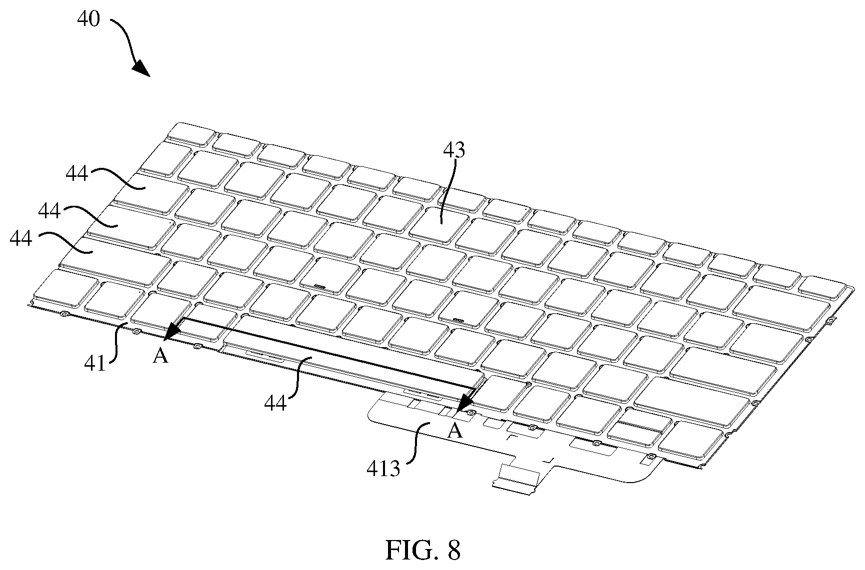 Patent US12327697 Figure 7 – Keyboard and electronic device