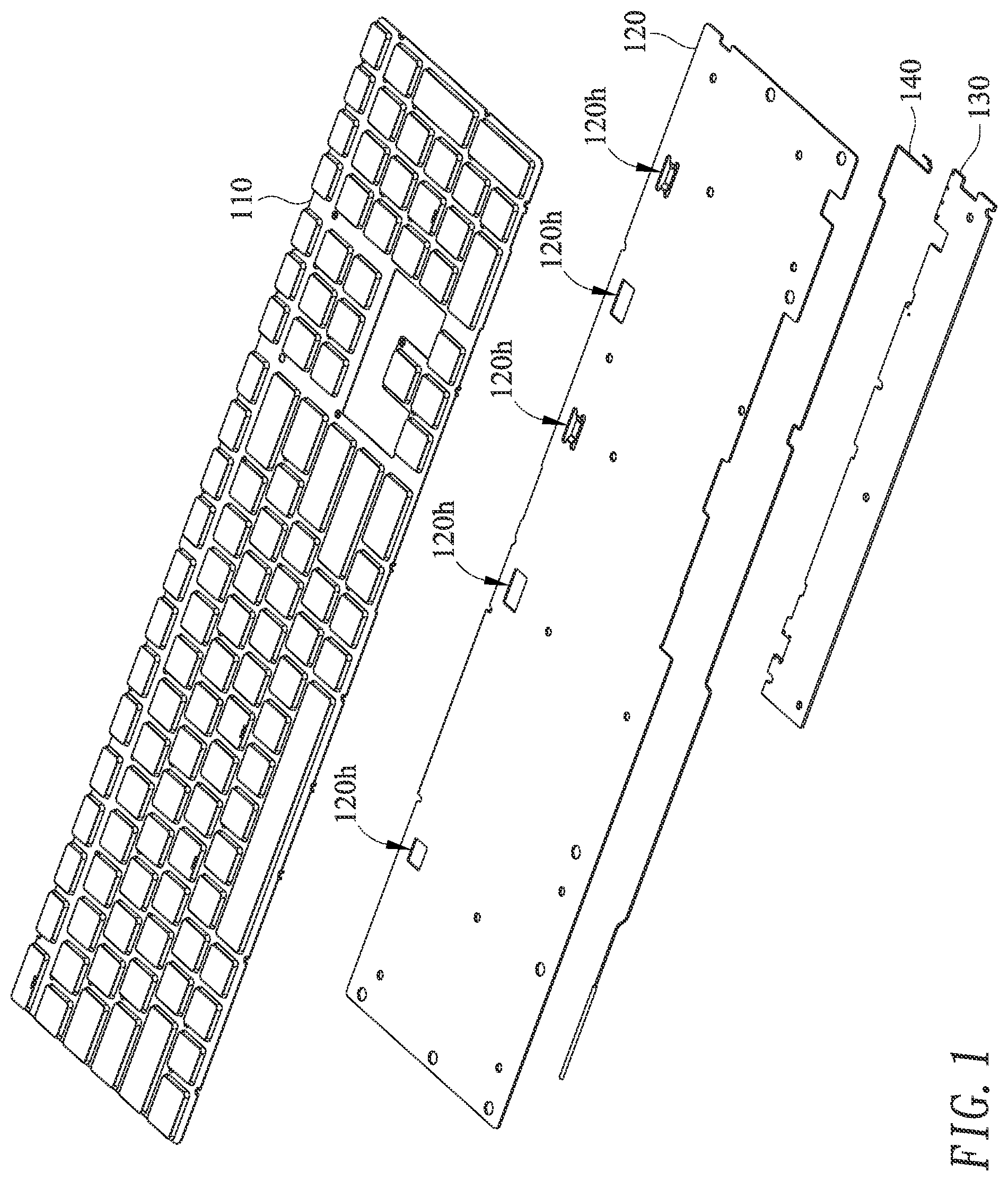Patent US12327698 Figure 1 – Keyboard device