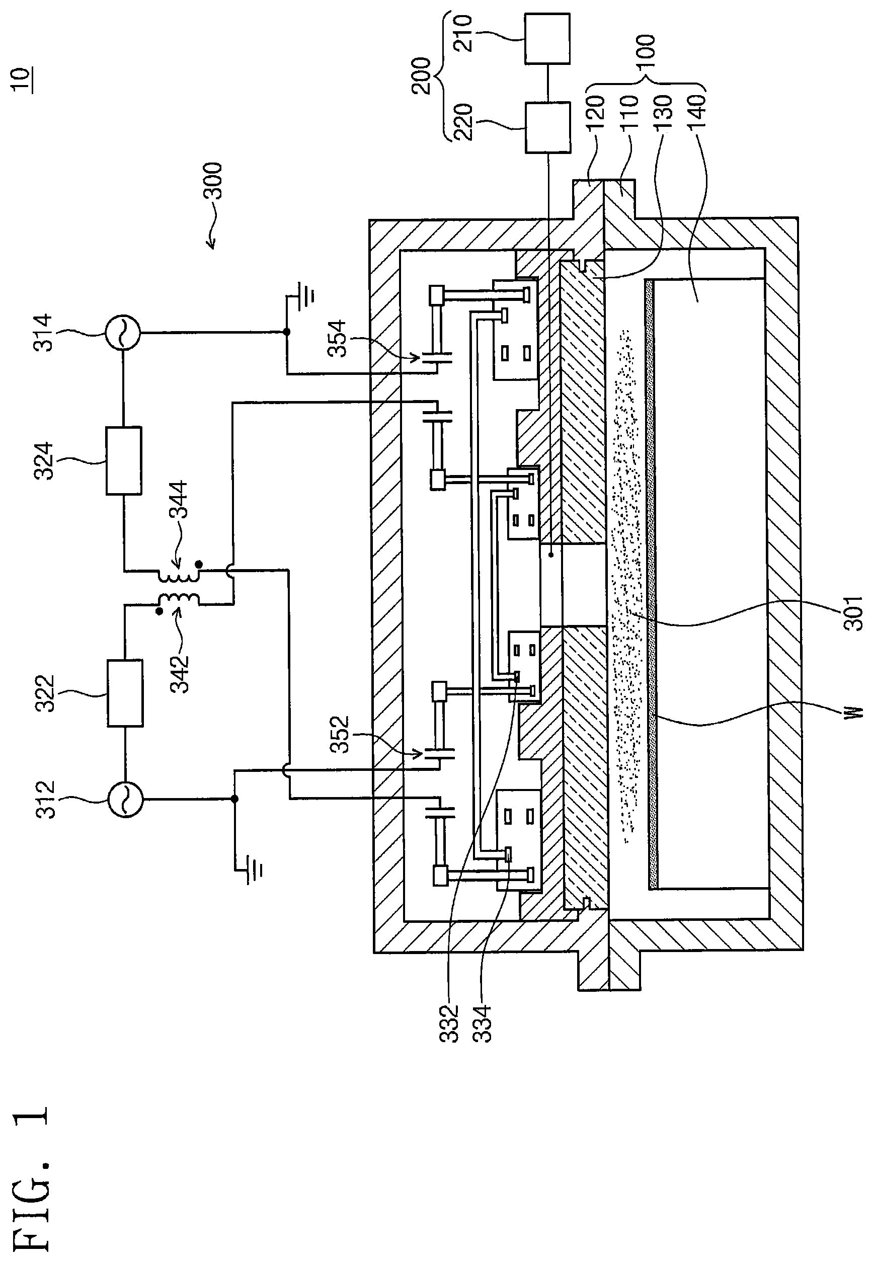 Patent US12327709 Figure 1 – Antennas, circuits for generating plasma, plasma processing apparatus, and methods of manufacturing semiconductor devices using the same