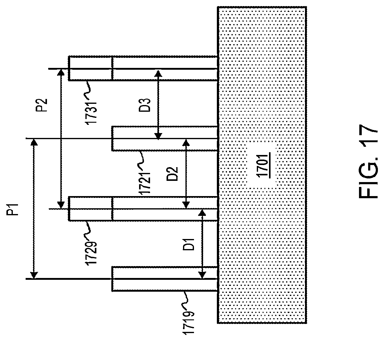 Patent US12327730 Figure 11 – Two-color self-aligned double patterning (SADP) to yield static random access memory (SRAM) and dense logic