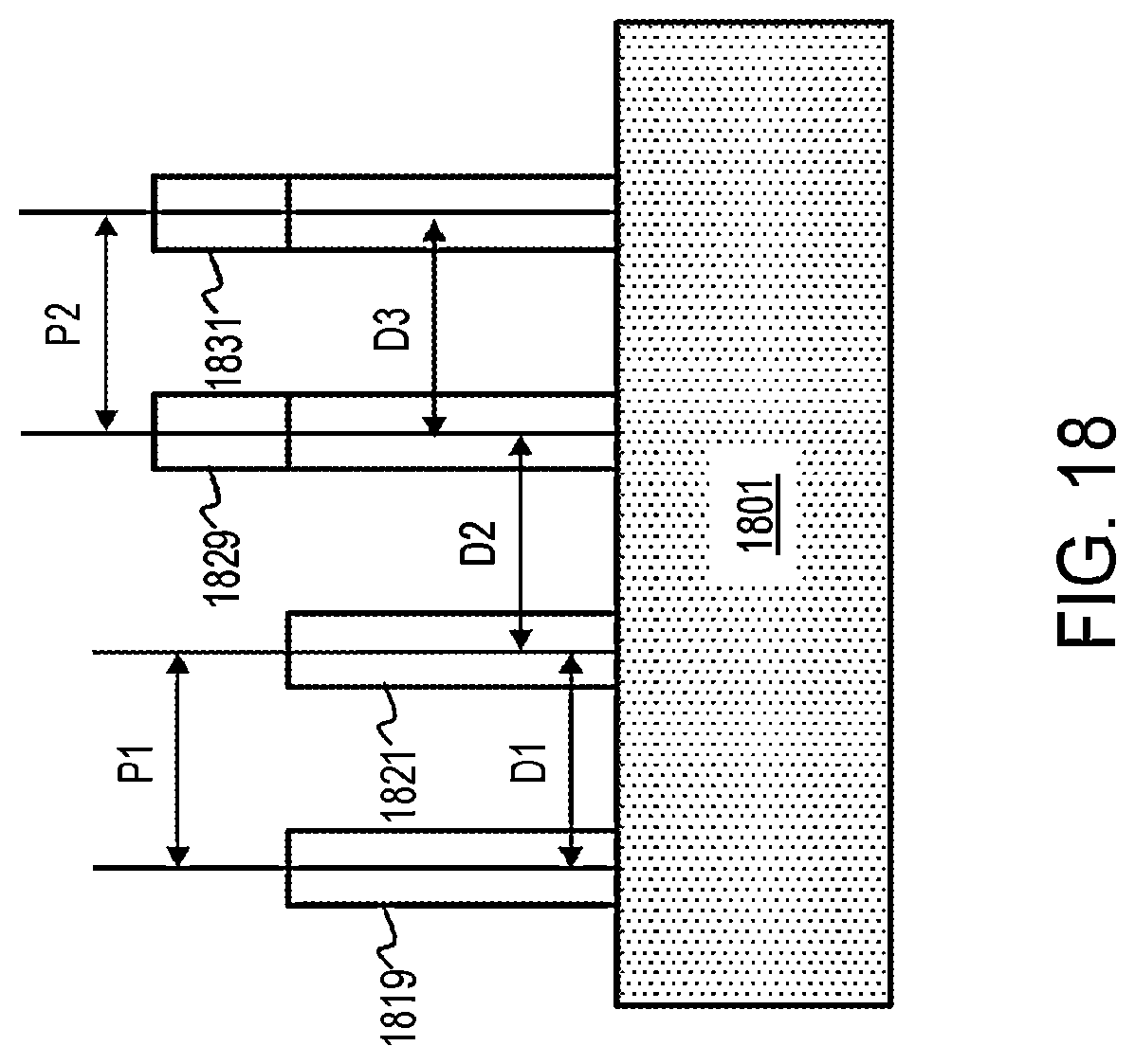 Patent US12327730 Figure 12 – Two-color self-aligned double patterning (SADP) to yield static random access memory (SRAM) and dense logic