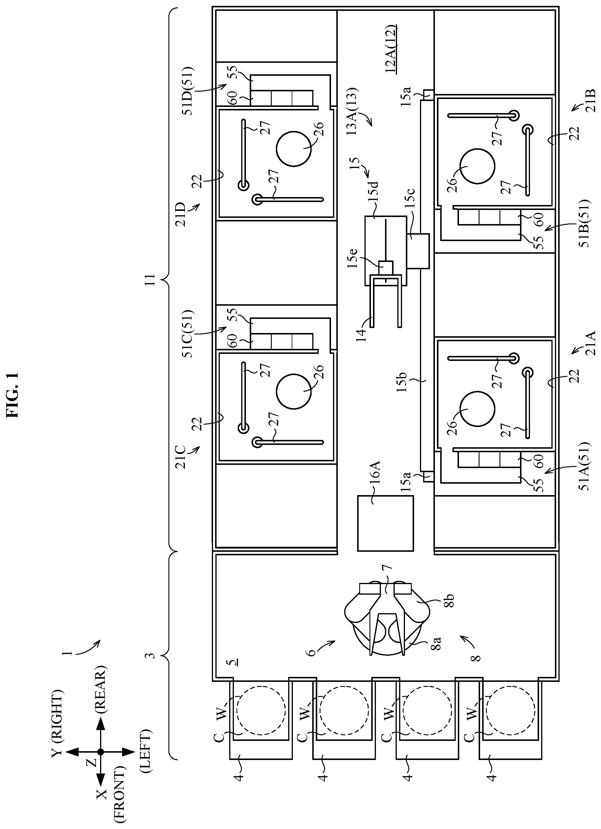 Patent US12327737 Figure 1 – Substrate treating apparatus
