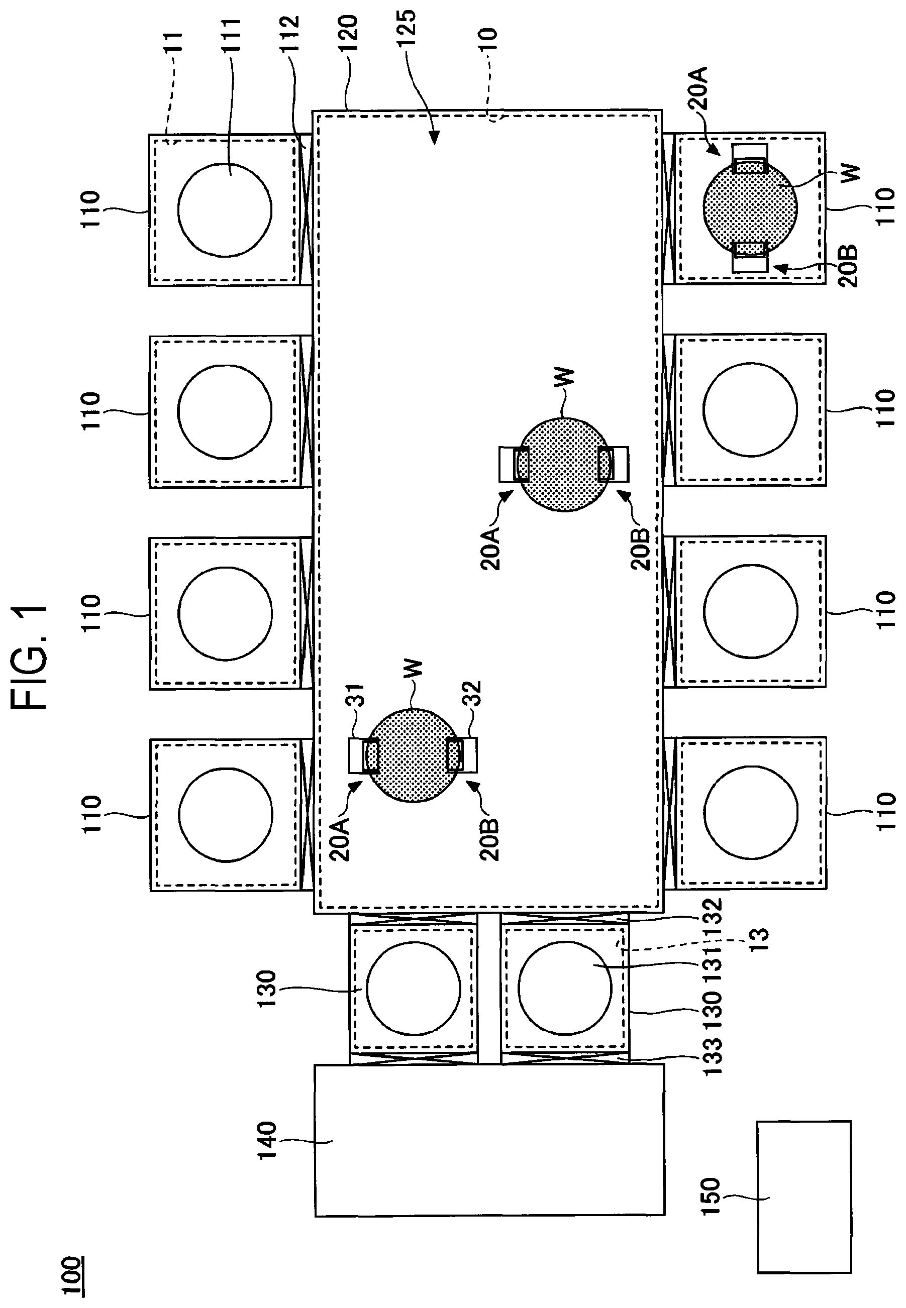 Patent US12327744 Figure 1 – Substrate transfer device and substrate processing system