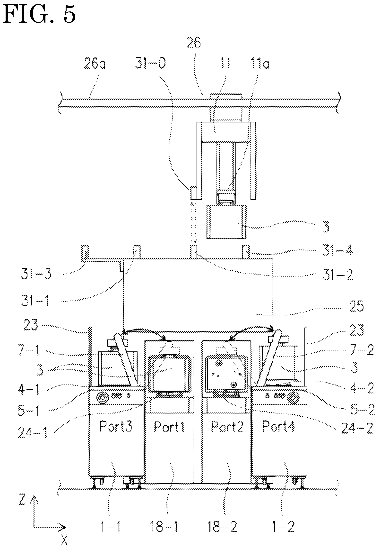 Patent US12327746 Figure 5 – FOUP transfer device