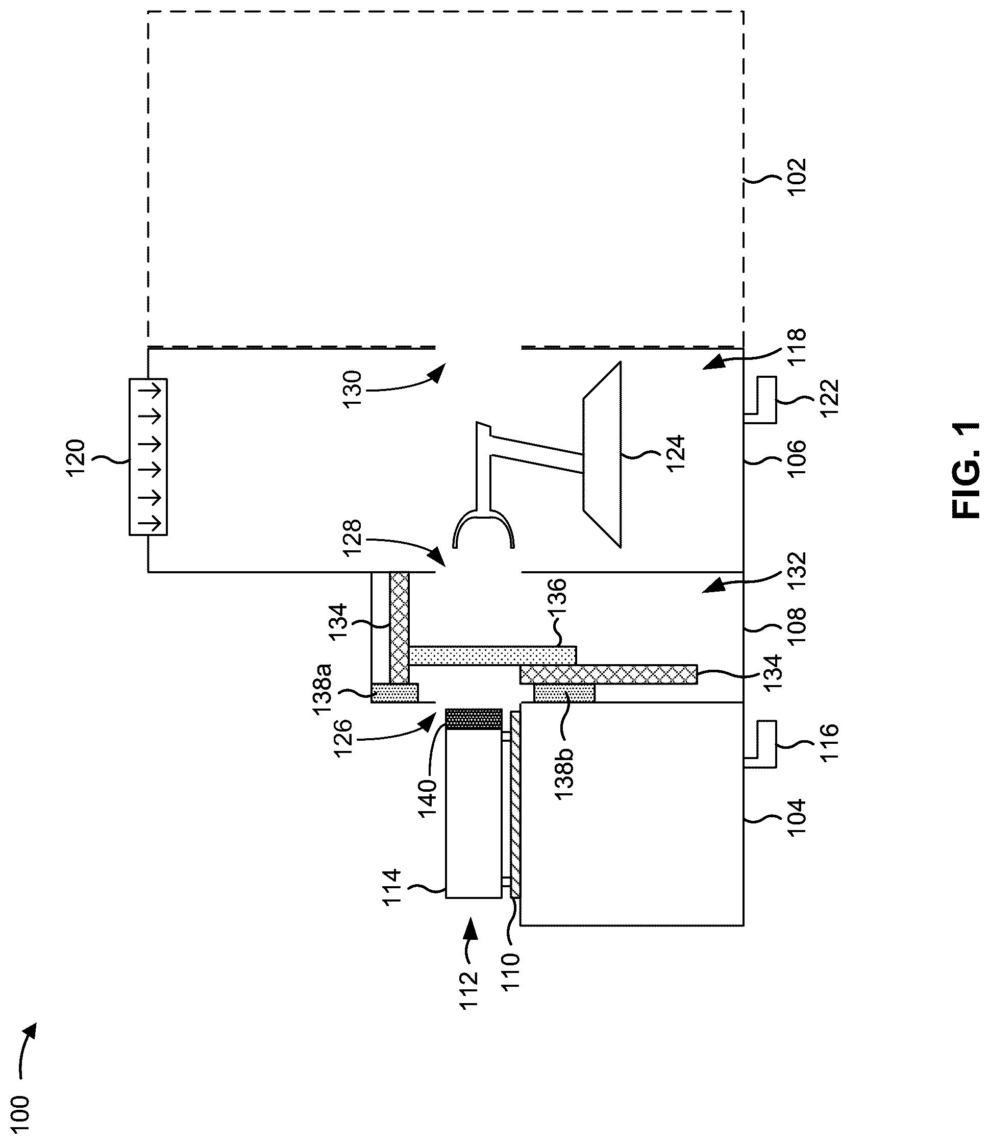 Patent US12327747 Figure 1 – Transport carrier docking device