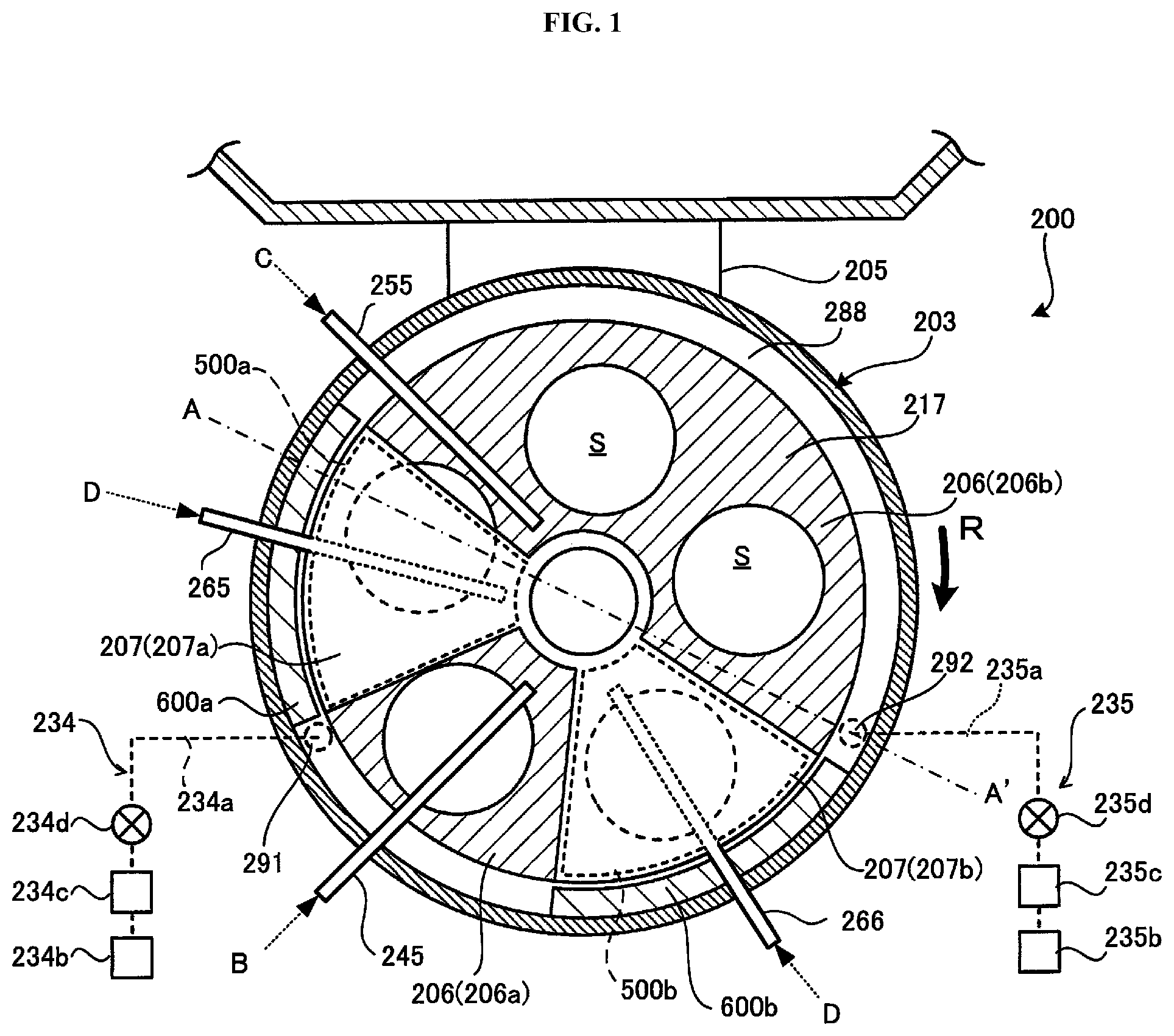 Patent US12327755 Figure 1 – Substrate processing apparatus, method of manufacturing semiconductor device and non-transitory computer-readable recording medium