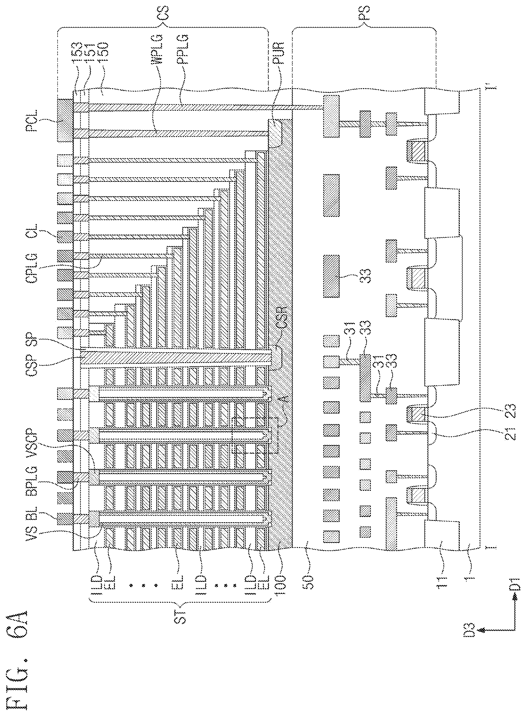 Patent US12327757 Figure 7 – Three-dimensional semiconductor device