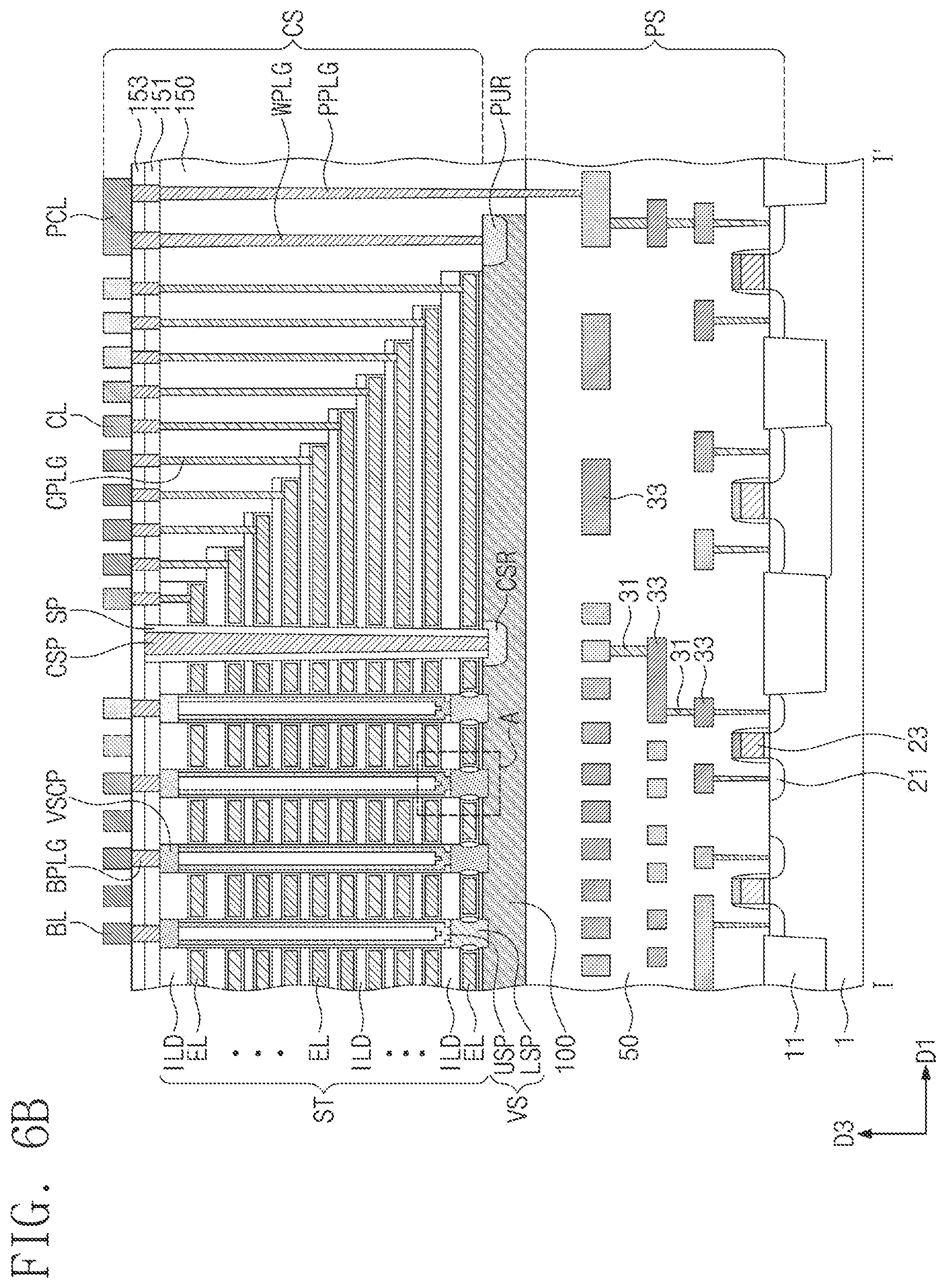 Patent US12327757 Figure 8 – Three-dimensional semiconductor device