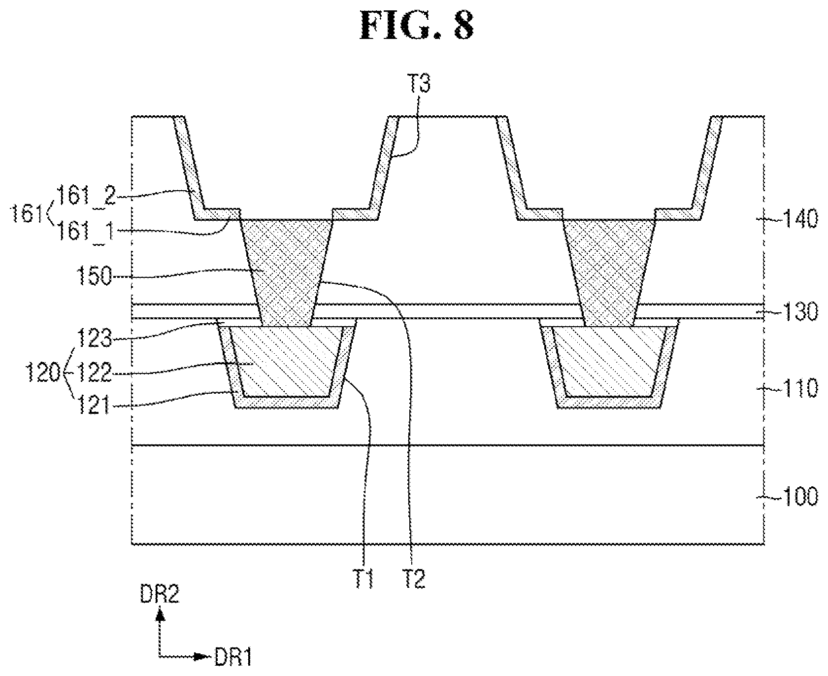 Patent US12327759 Figure 8 – Semiconductor device and method for fabricating the same